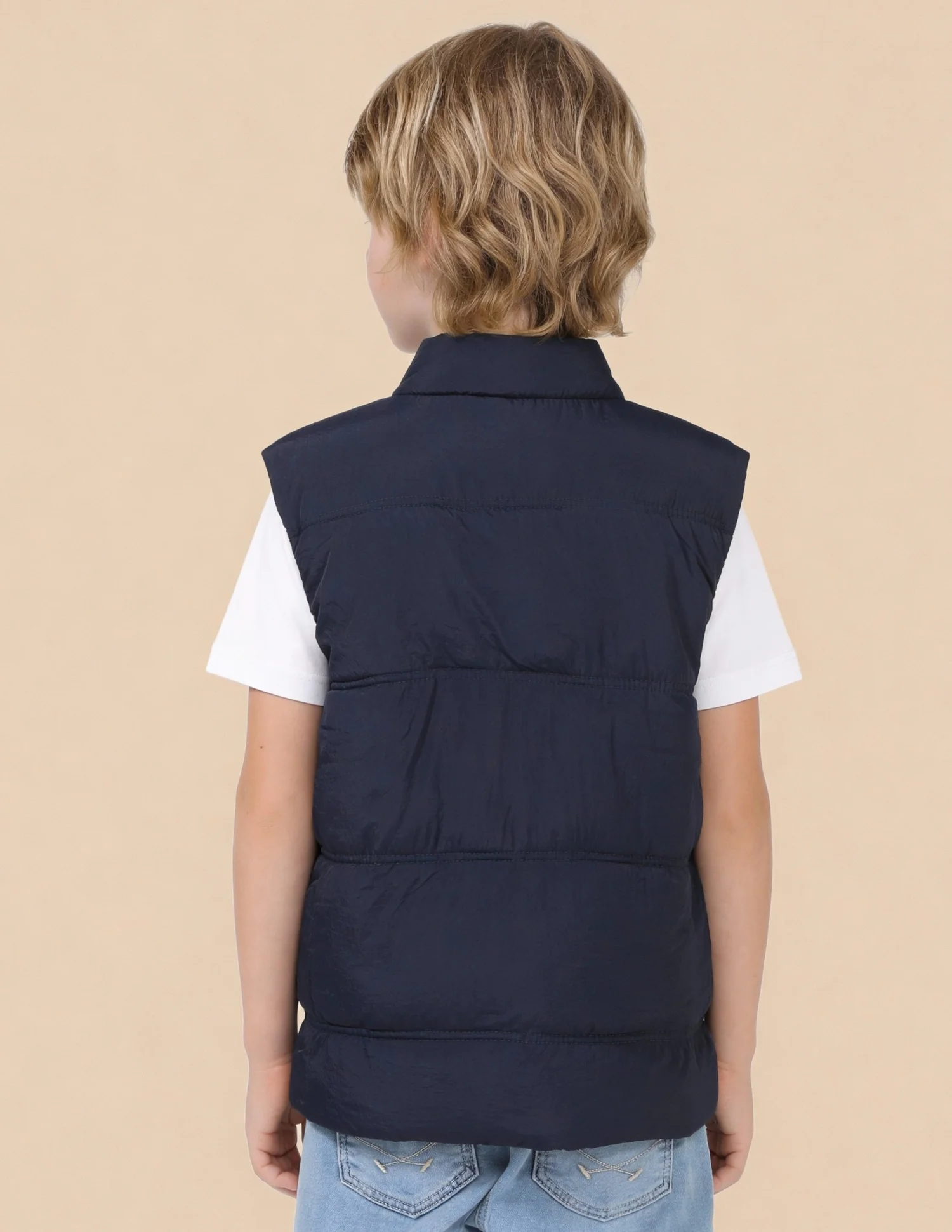 Boys Solid Regular Fit Puffer Jacket - Image 5