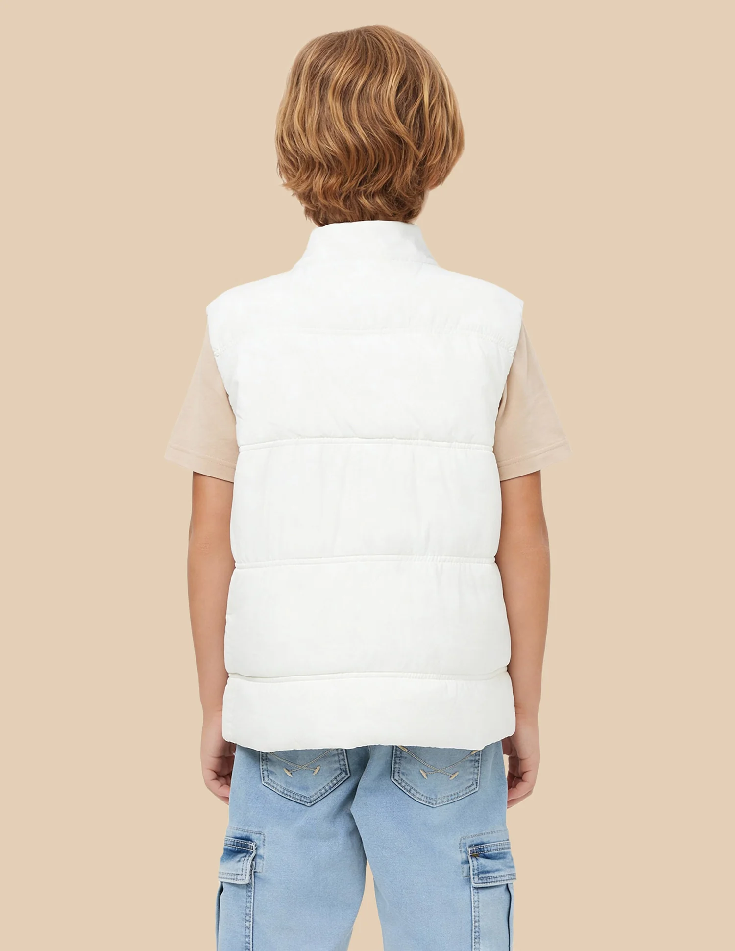 Boys Solid Regular Fit Puffer Jacket - Image 5