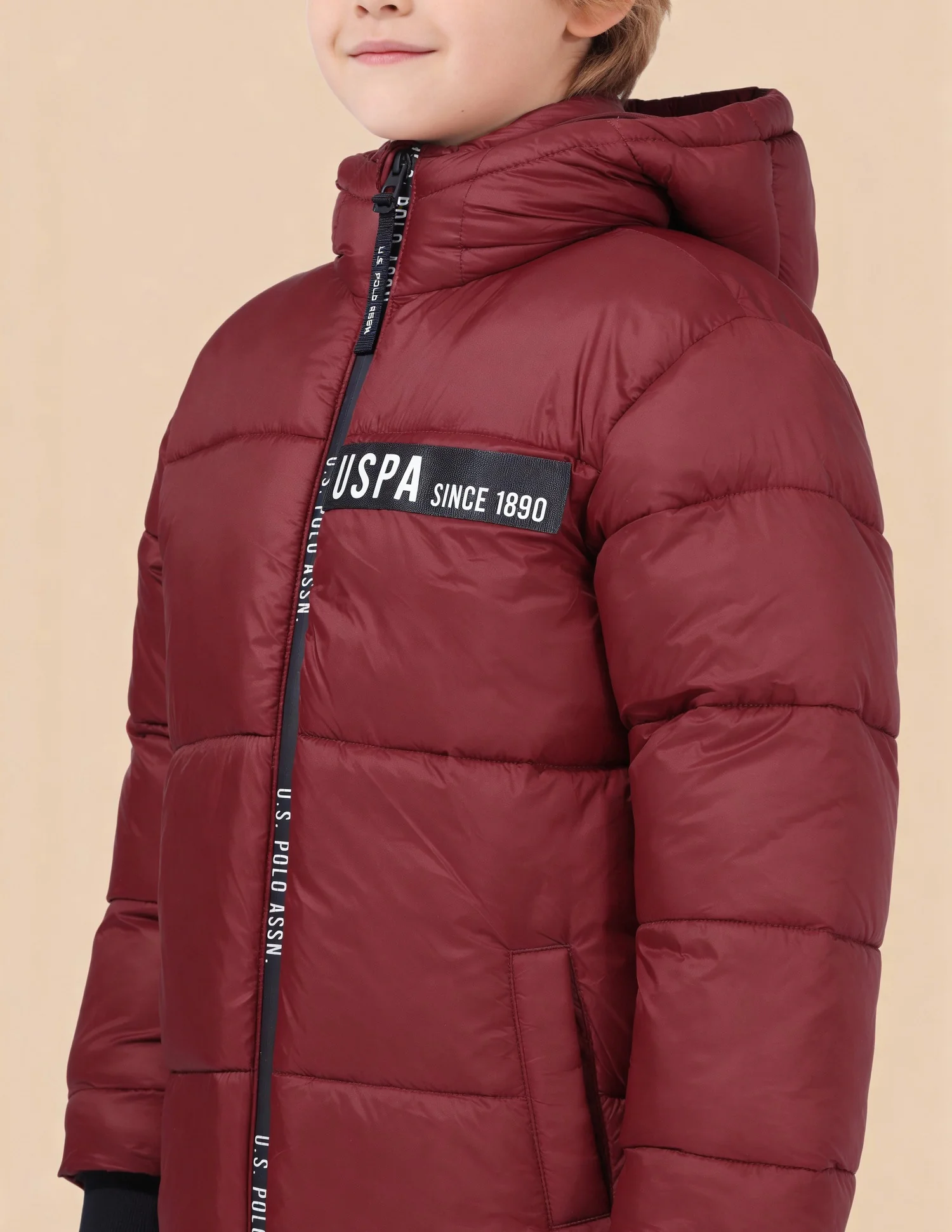 Boys Solid Regular Fit Puffer Jacket - Image 6