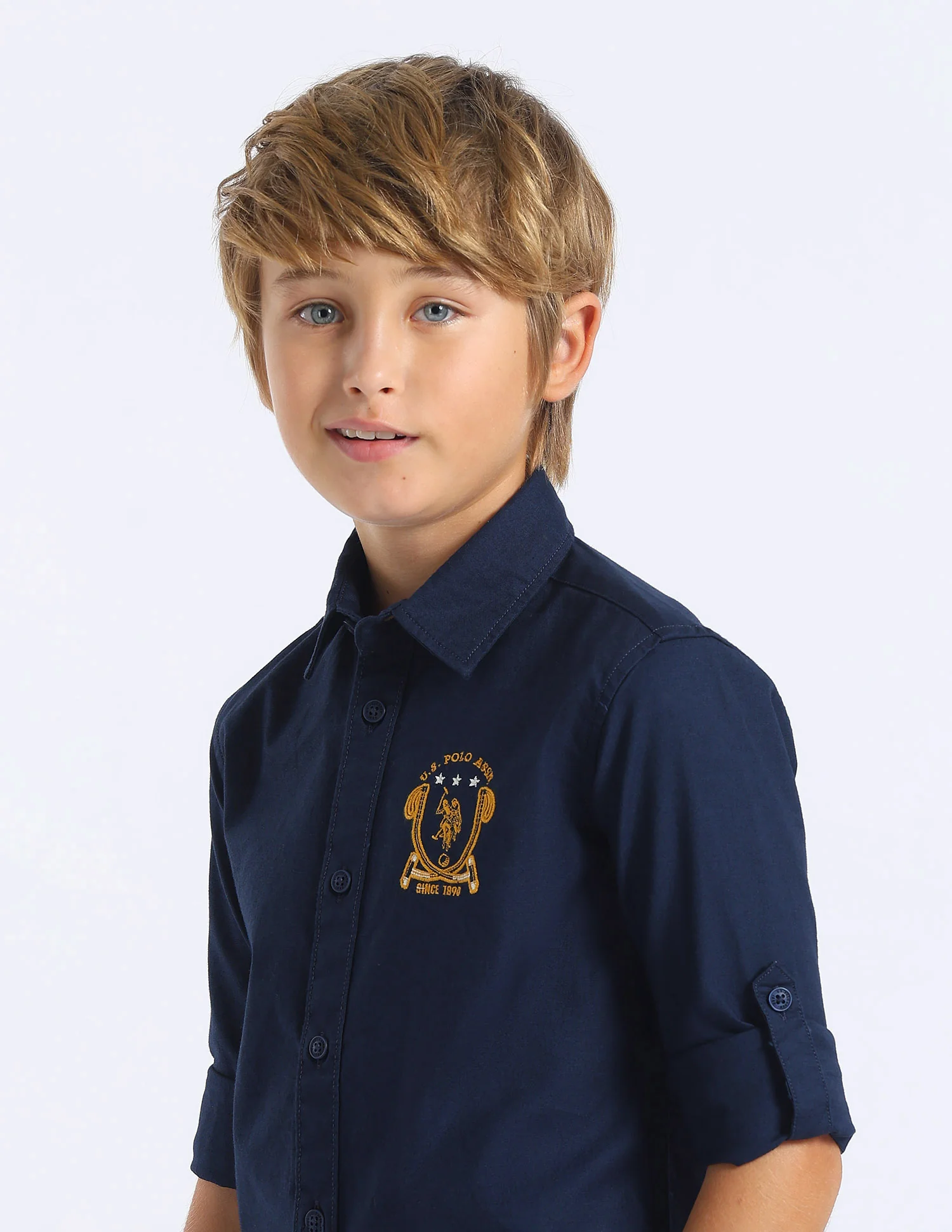 Boys Solid Regular Fit Shirt - Image 5