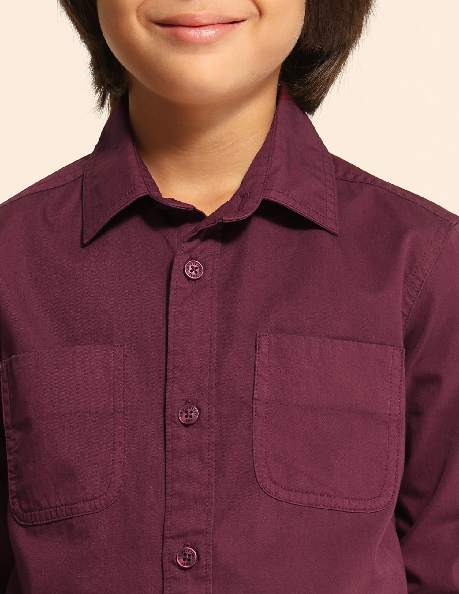 Boys Solid Regular Fit Shirt - Image 6