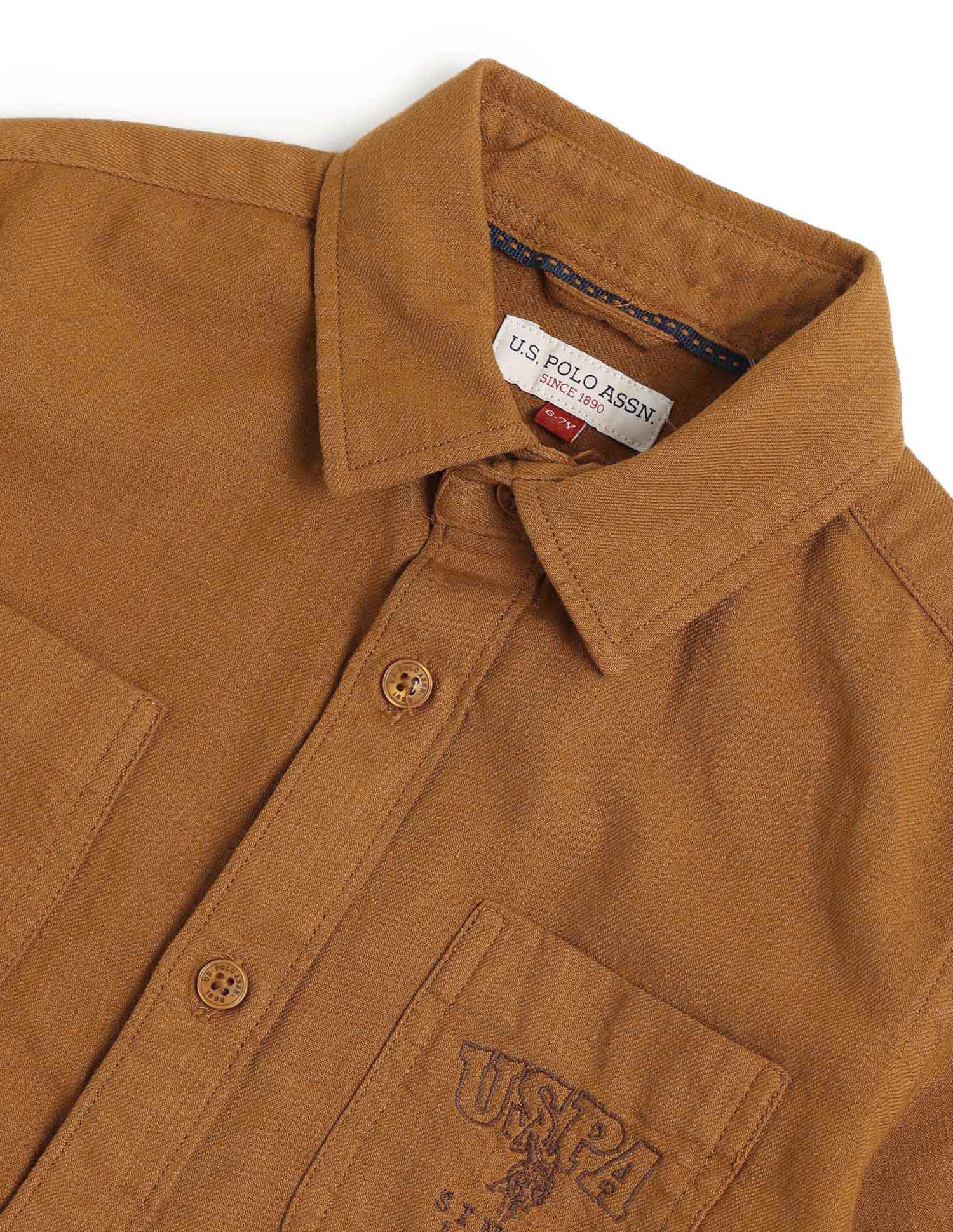 Boys Solid Regular Fit Shirt - Image 8