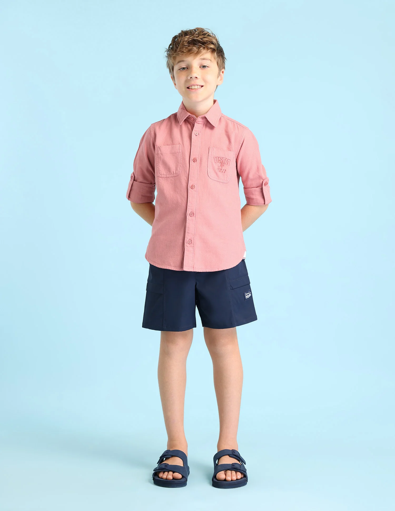 Boys Solid Regular Fit Shirt - Image 4