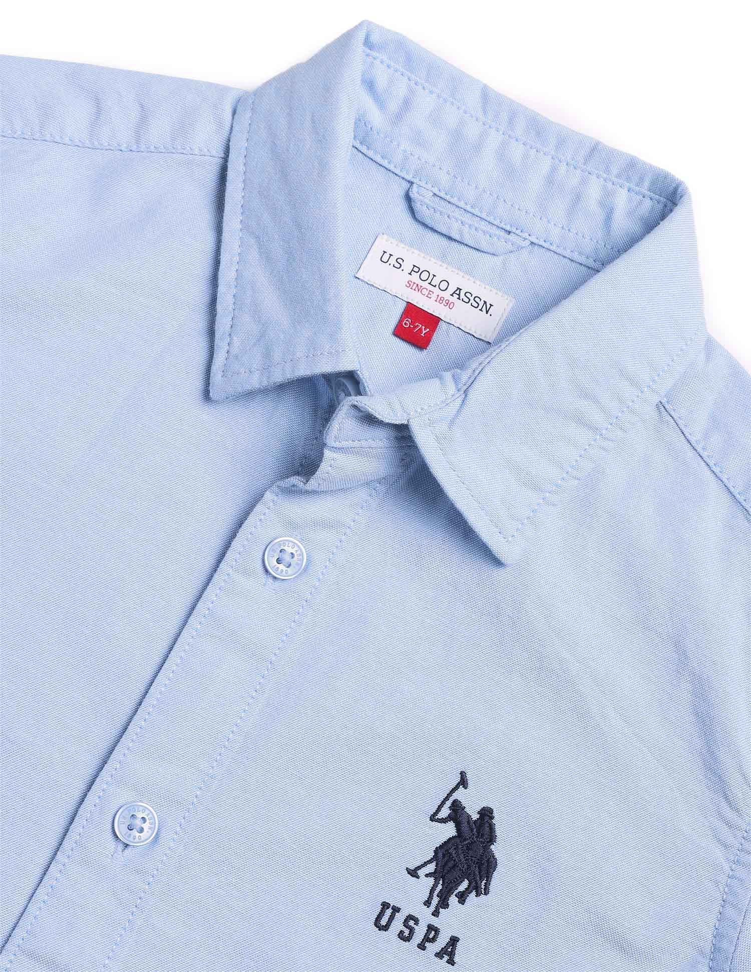 Boys Solid Regular Fit Shirt - Image 7