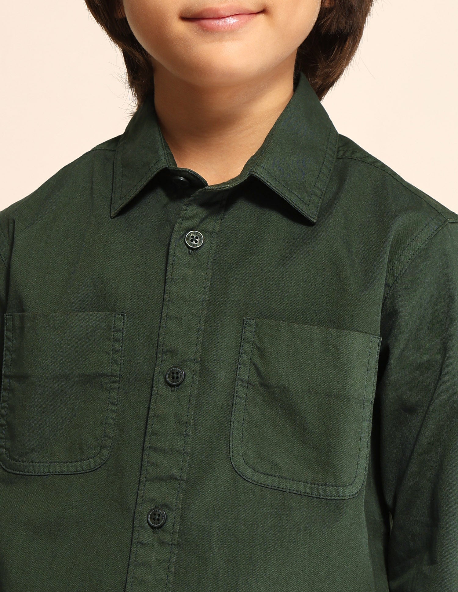 Boys Solid Regular Fit Shirt - Image 6