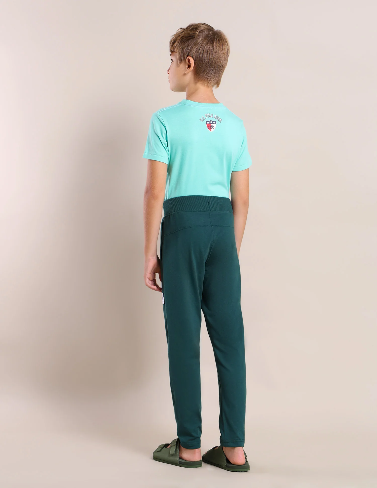 Boys Solid Regular Fit Track Pants - Image 4