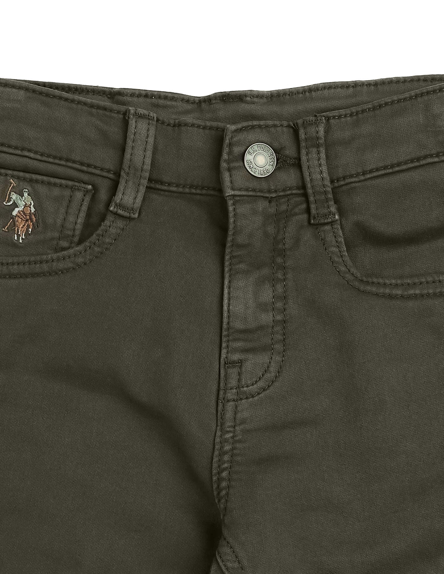 Boys Solid Relaxed Fit Shorts - Image 2
