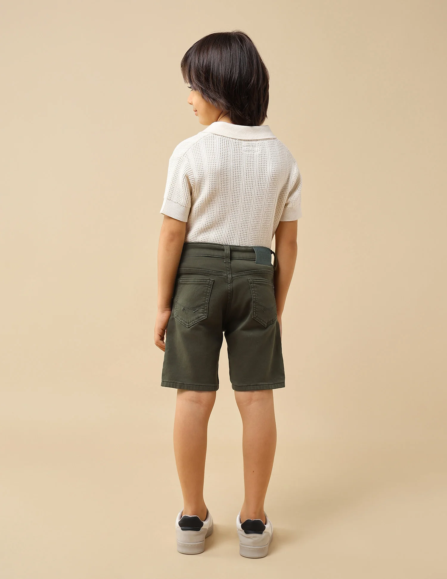 Boys Solid Relaxed Fit Shorts - Image 5