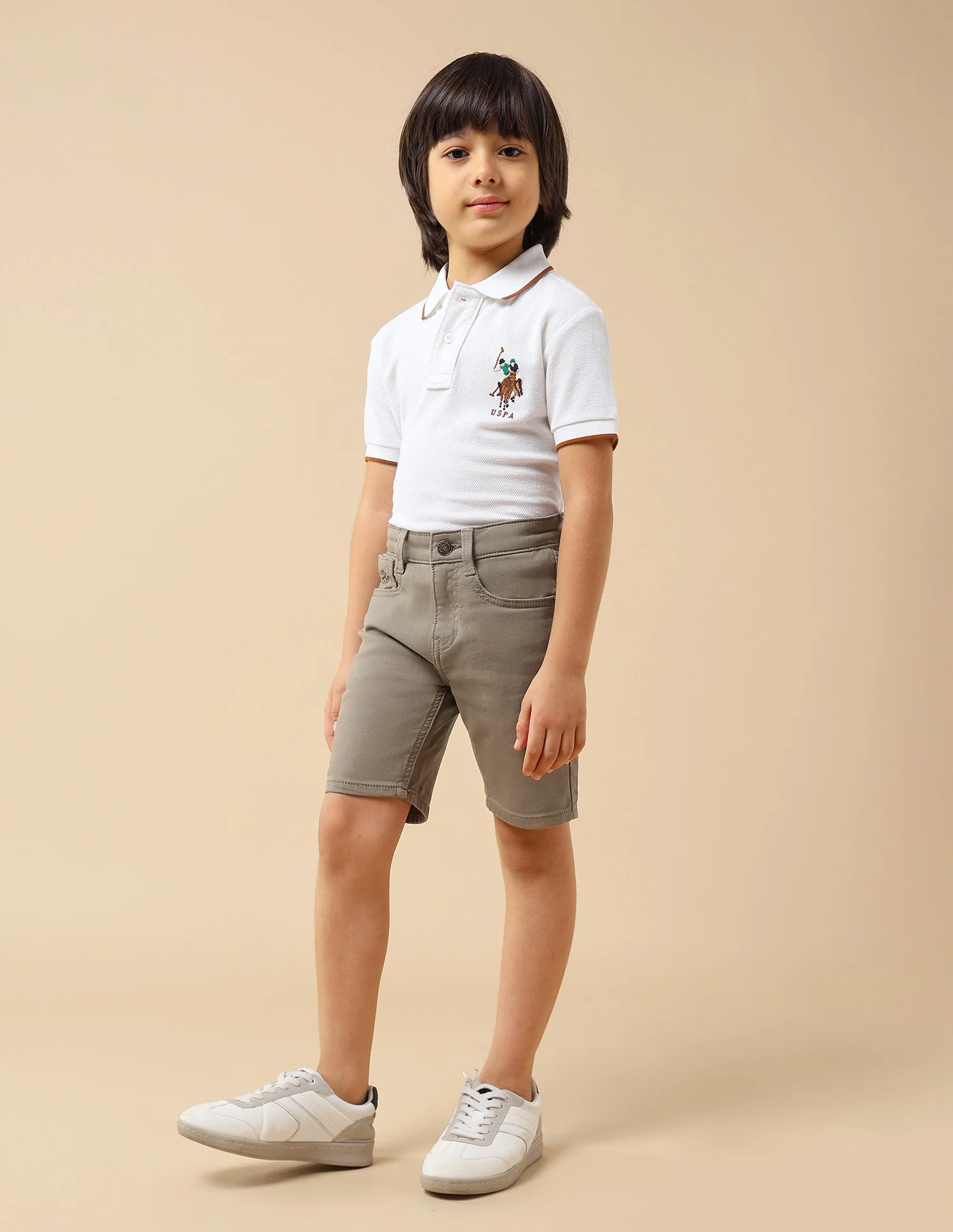 Boys Solid Relaxed Fit Shorts - Image 4