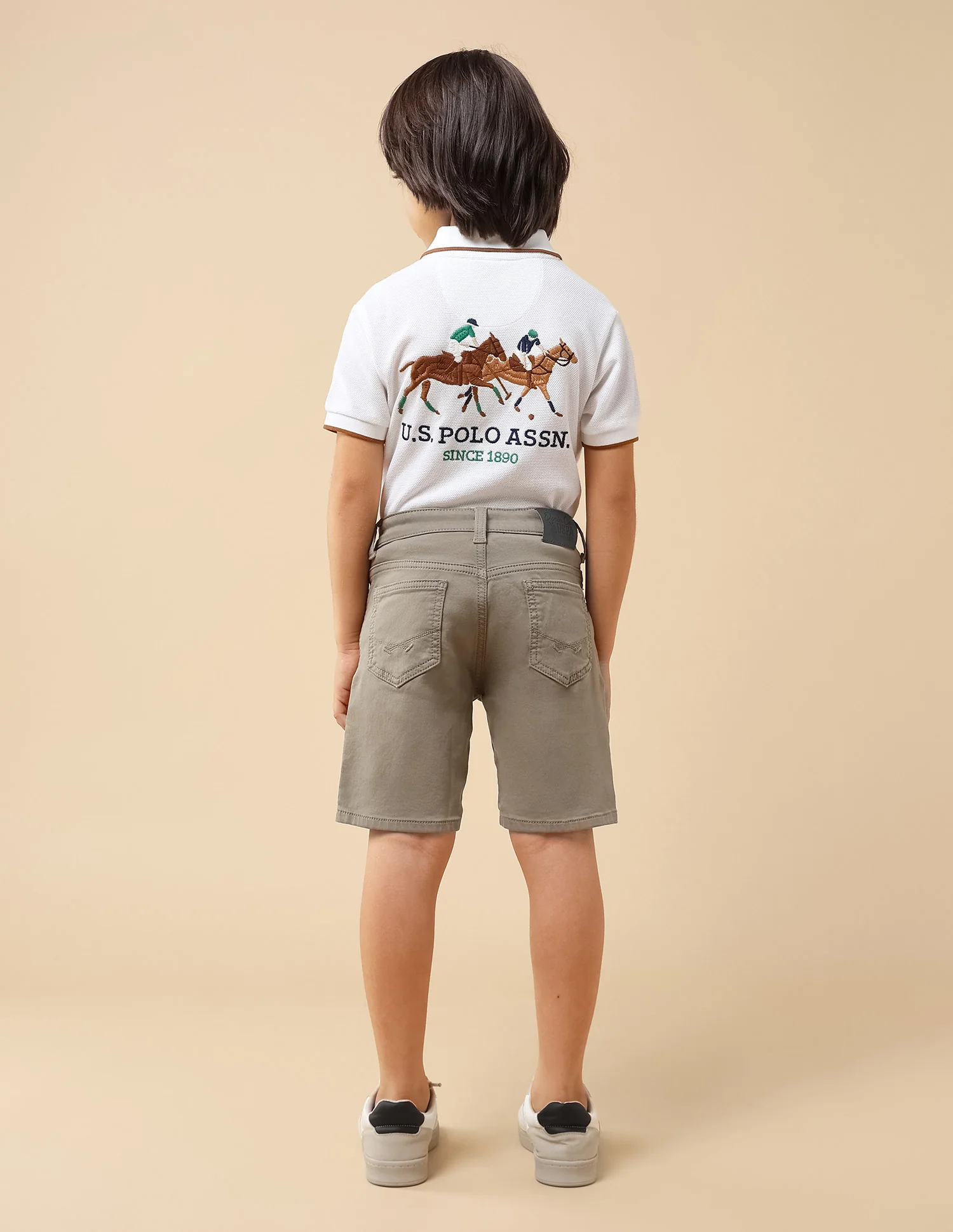 Boys Solid Relaxed Fit Shorts - Image 5