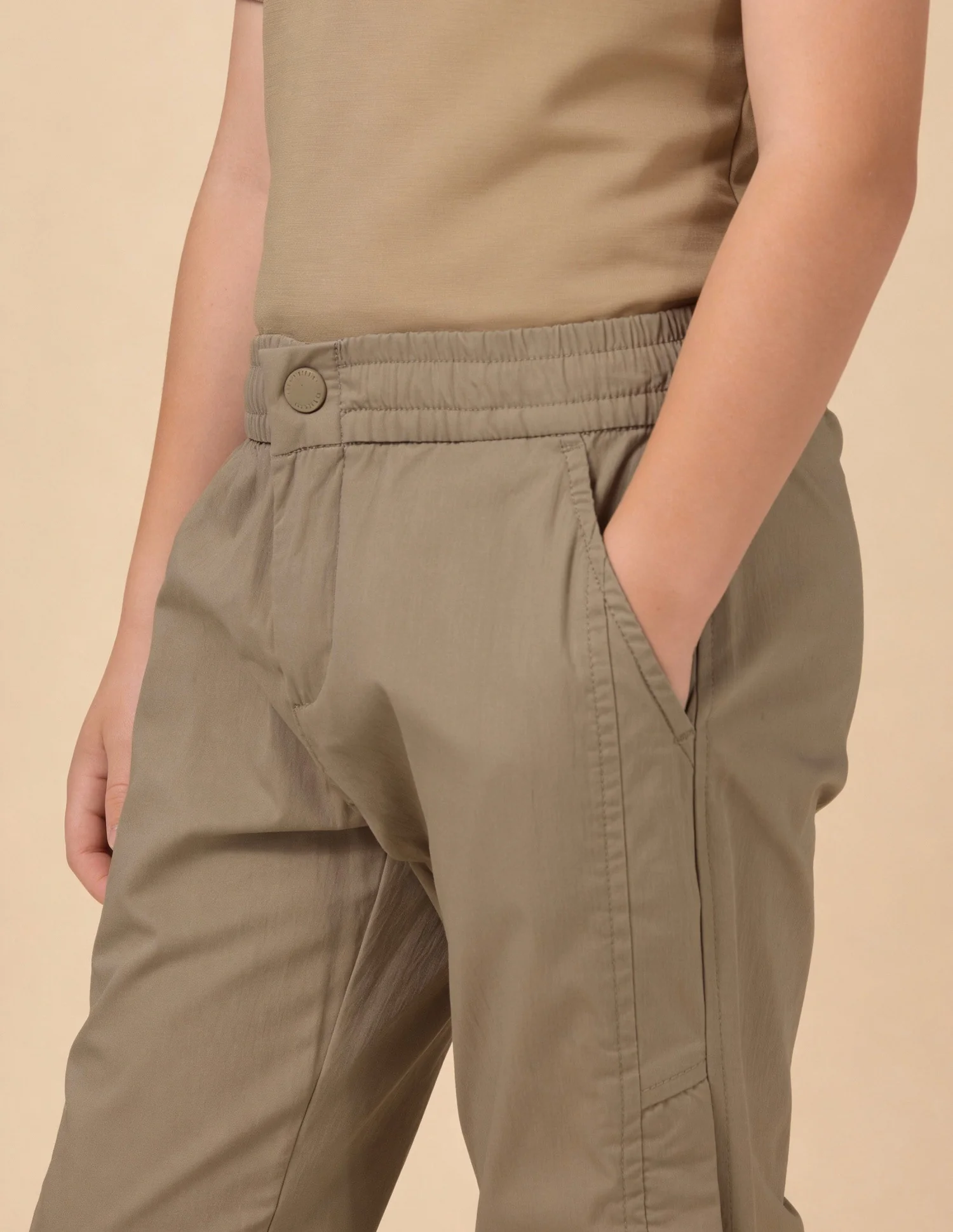 Boys Solid Relaxed Fit Trousers - Image 5