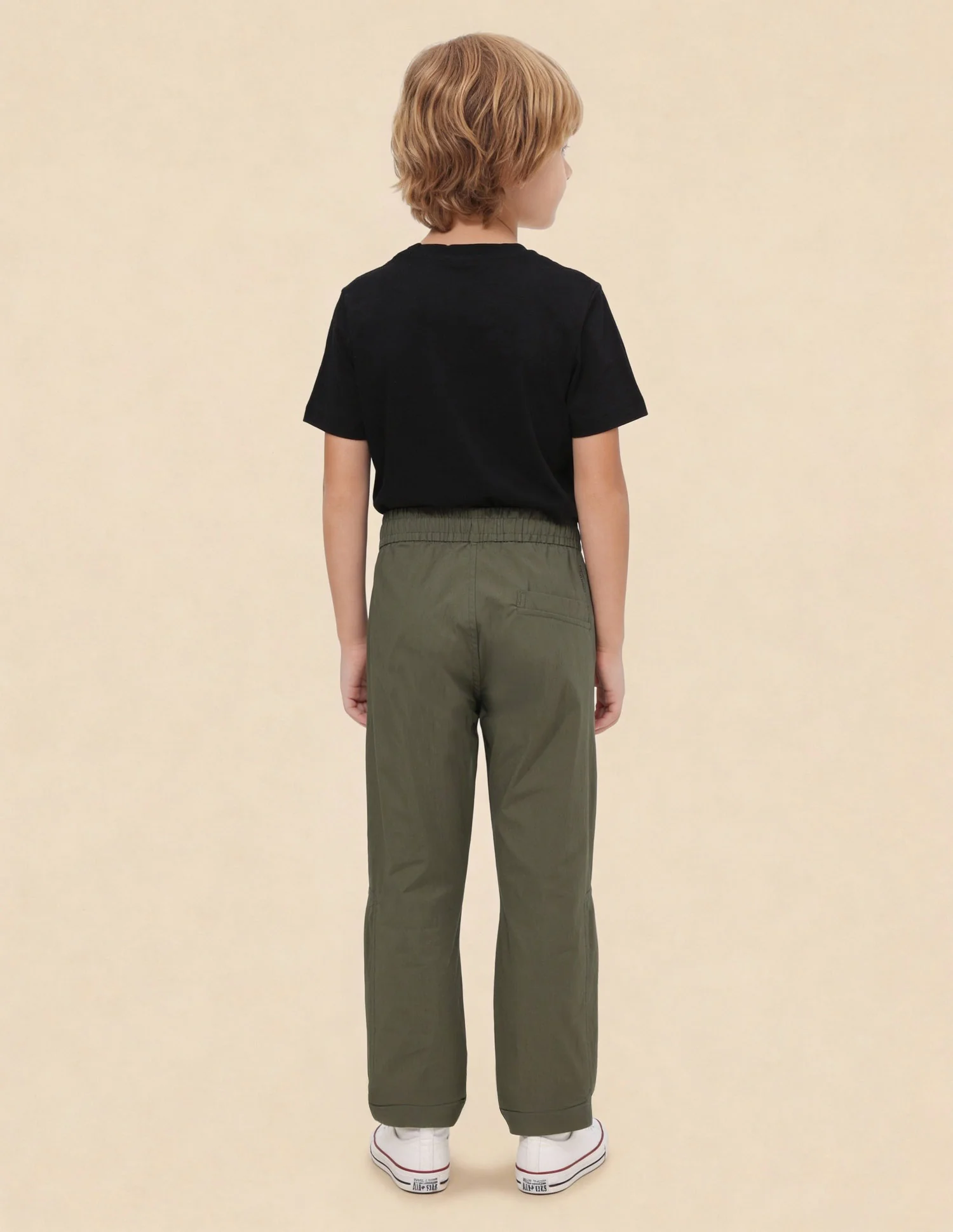Boys Solid Relaxed Fit Trousers - Image 4