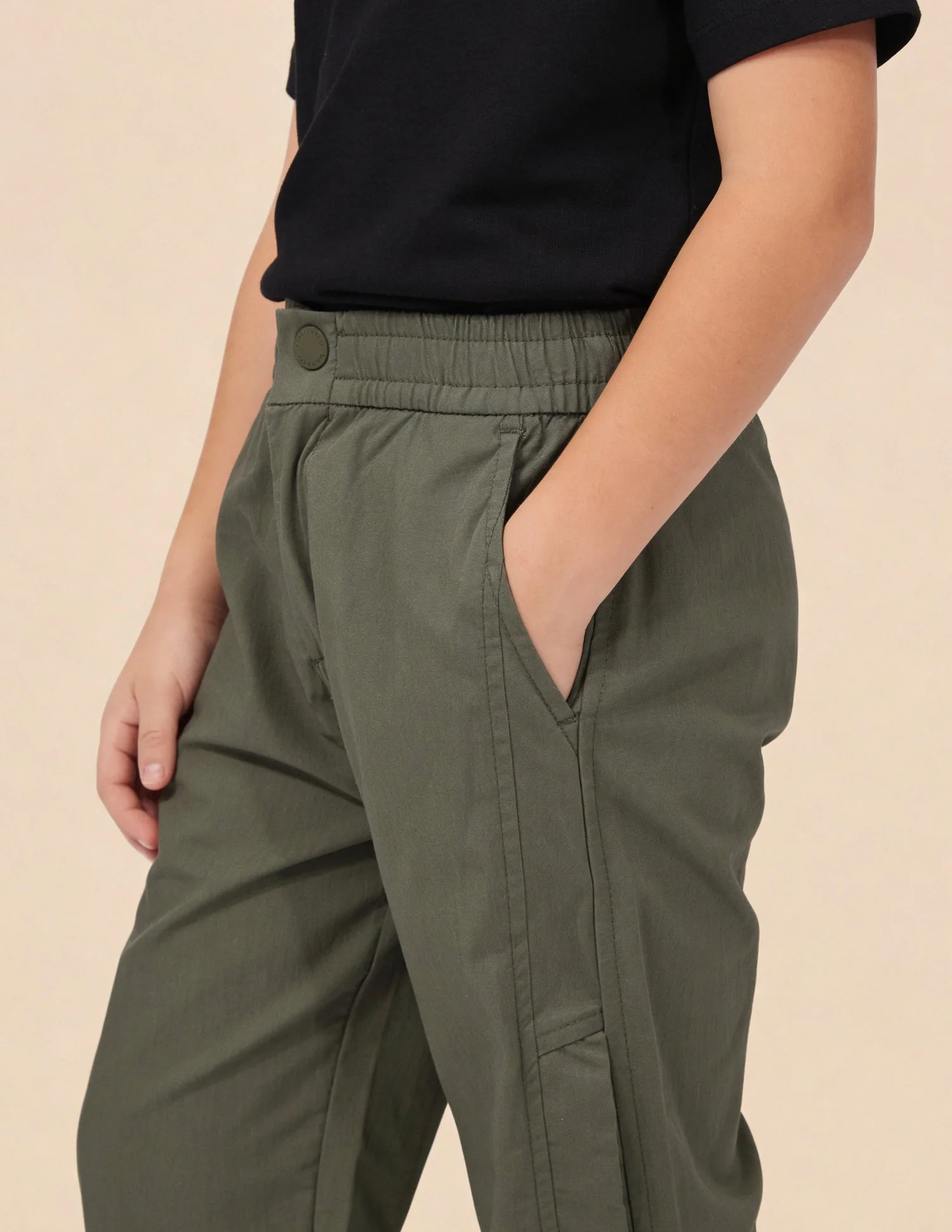 Boys Solid Relaxed Fit Trousers - Image 5