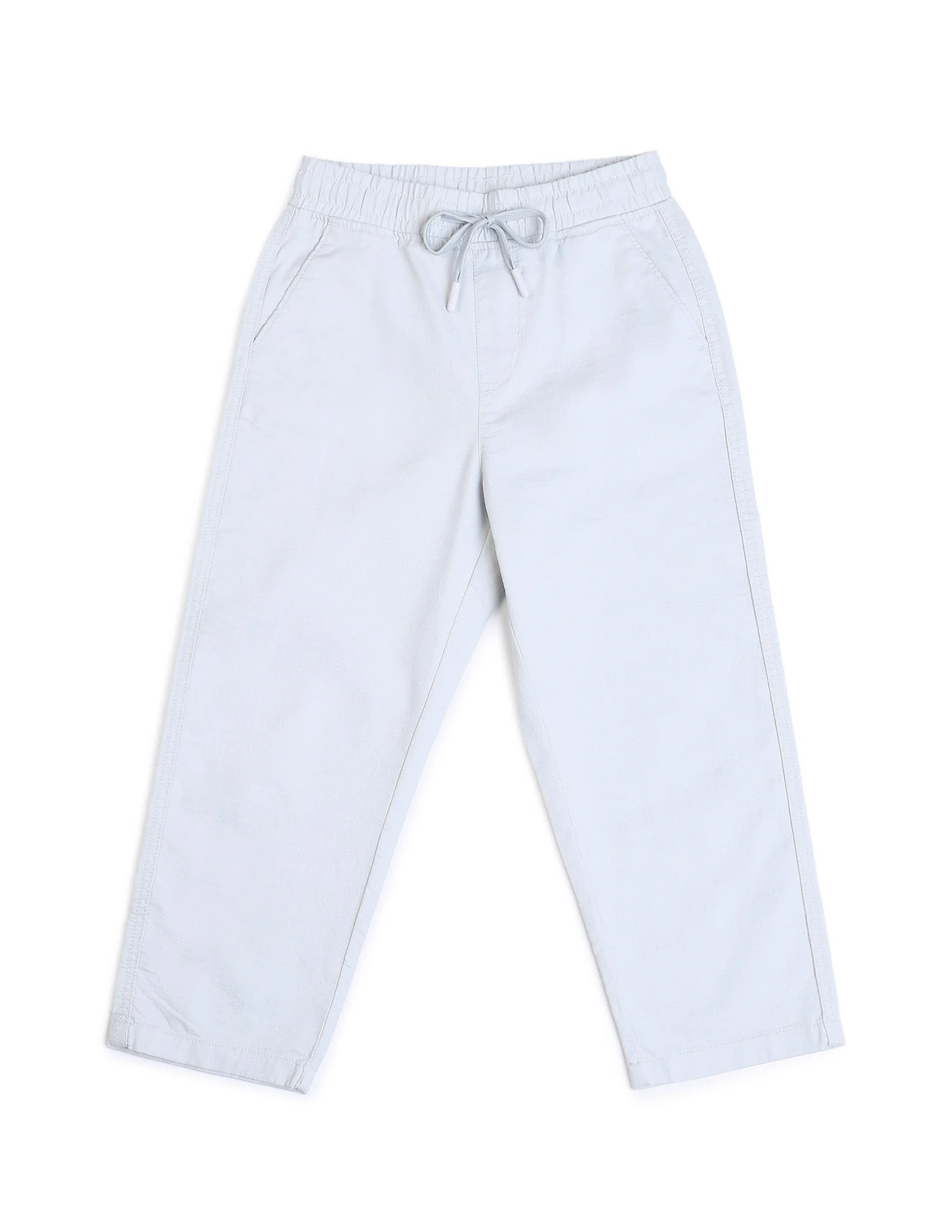 Boys Solid Relaxed Fit Trousers - Image 7