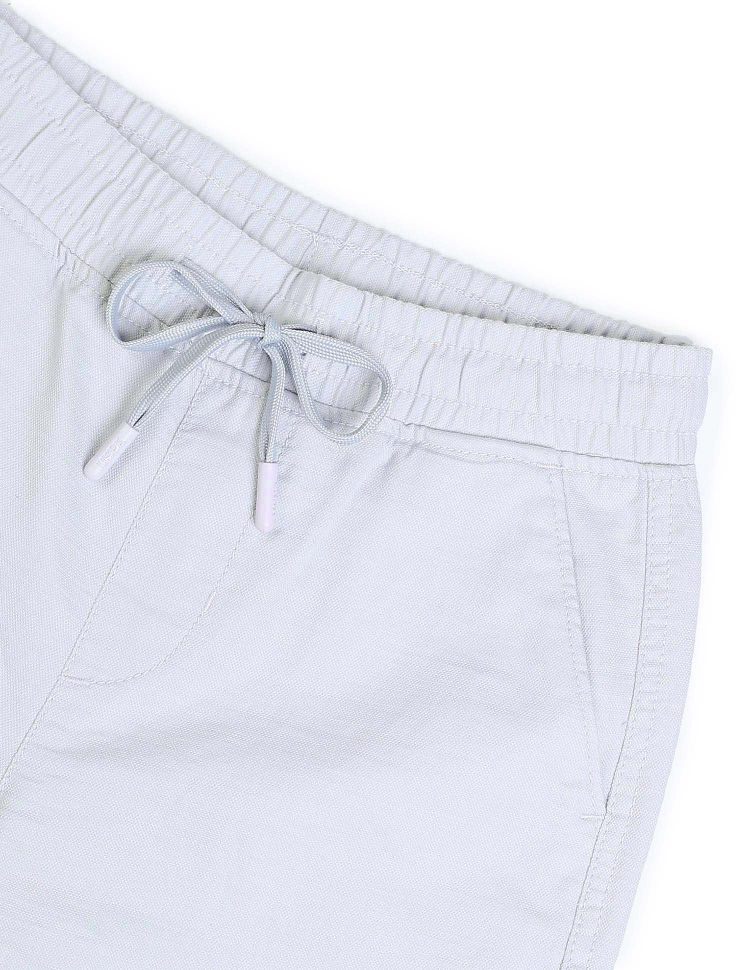 Boys Solid Relaxed Fit Trousers - Image 9