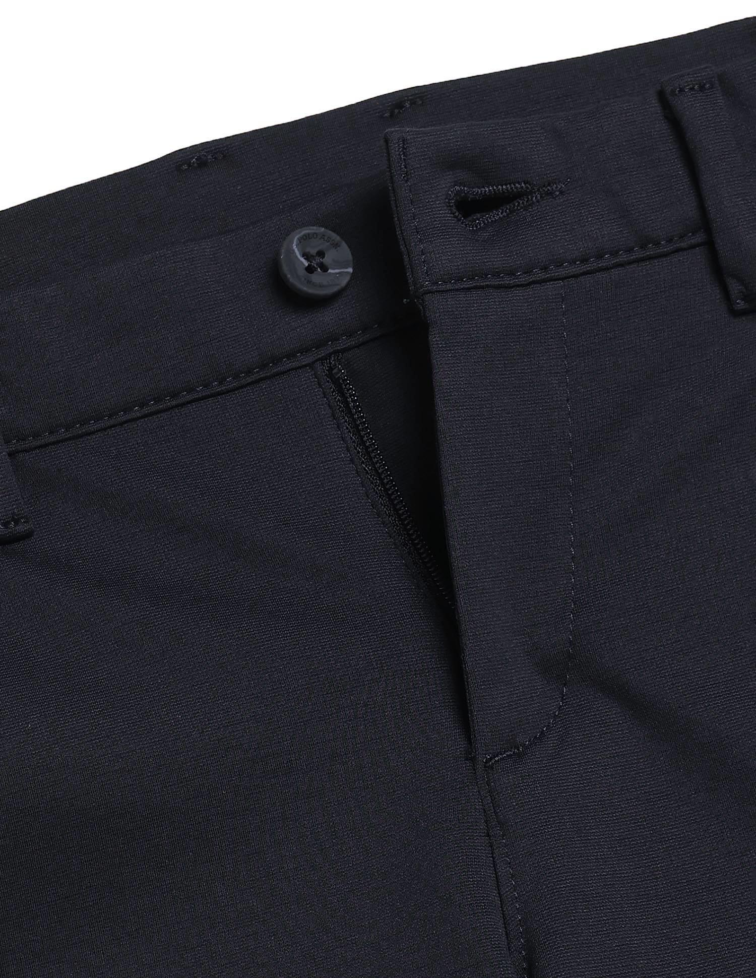 Boys Solid Slim Fit Trousers - Image 10