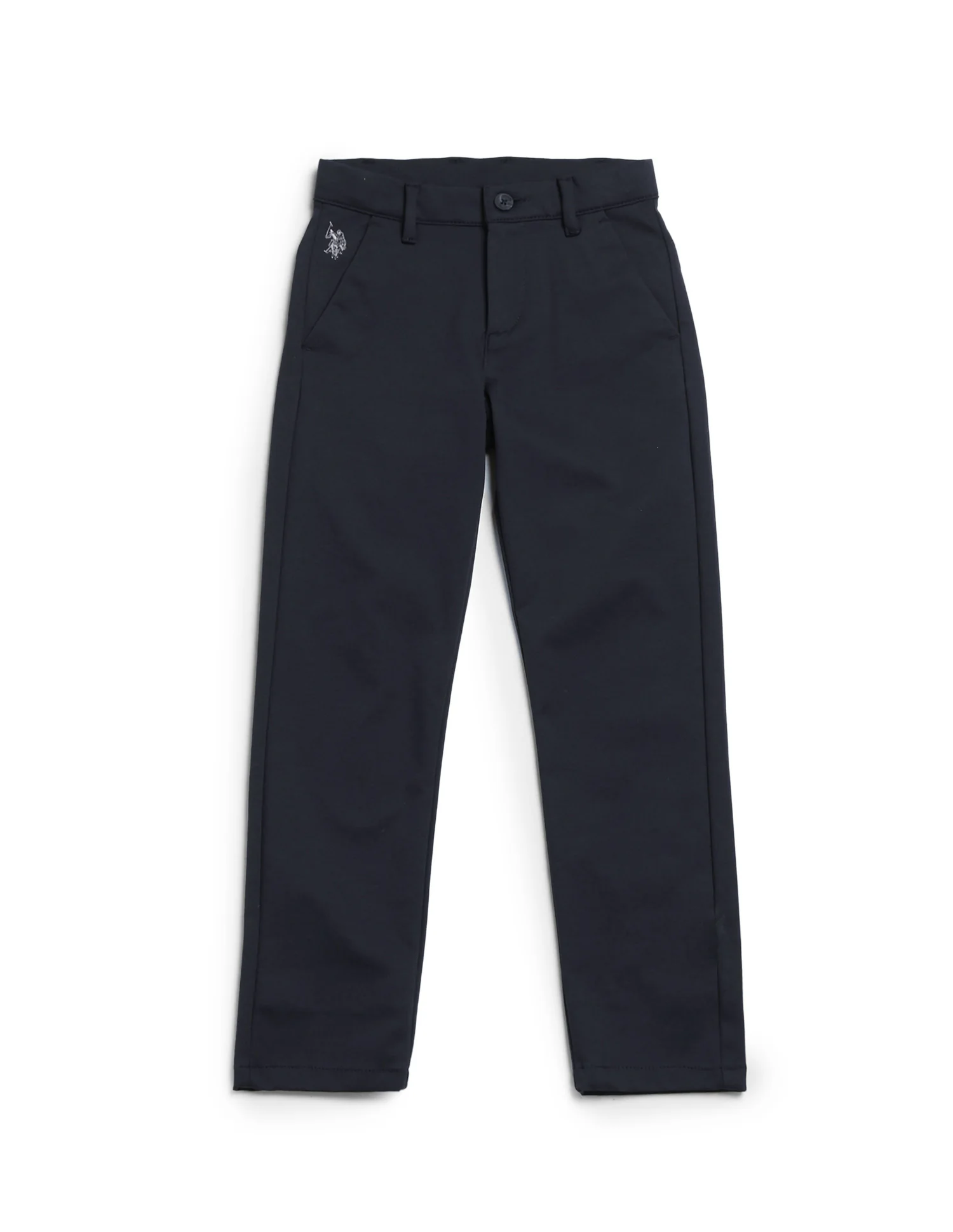 Boys Solid Slim Fit Trousers - Image 8