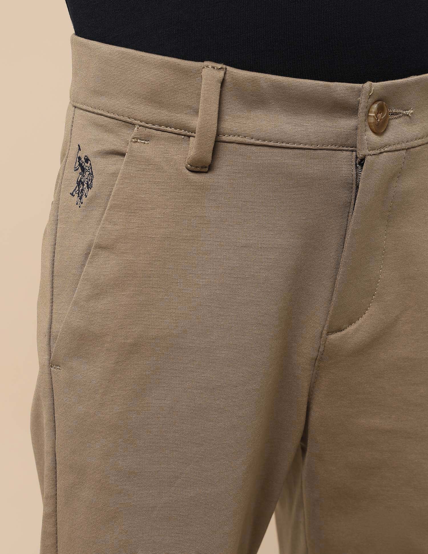 Boys Solid Slim Fit Trousers - Image 6