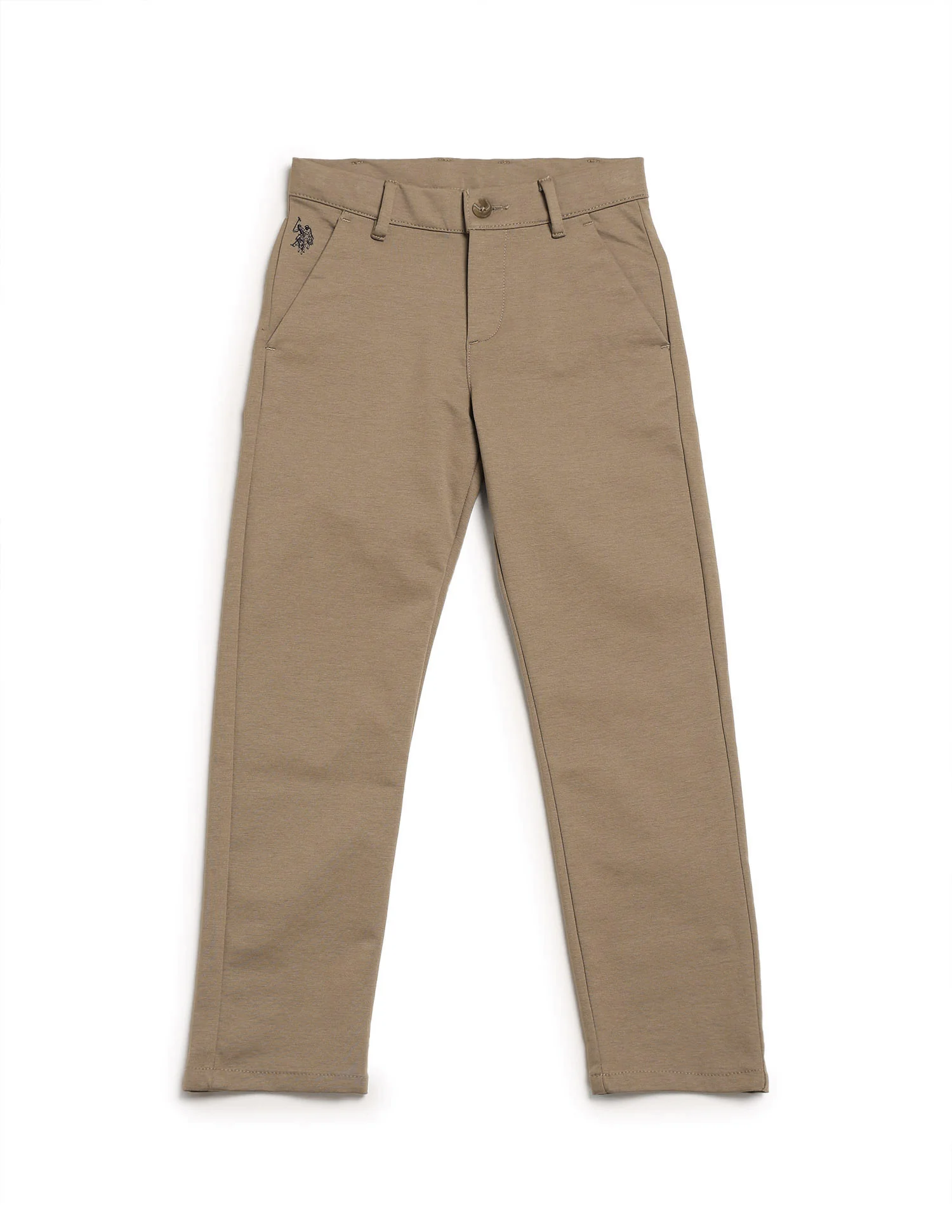 Boys Solid Slim Fit Trousers - Image 8