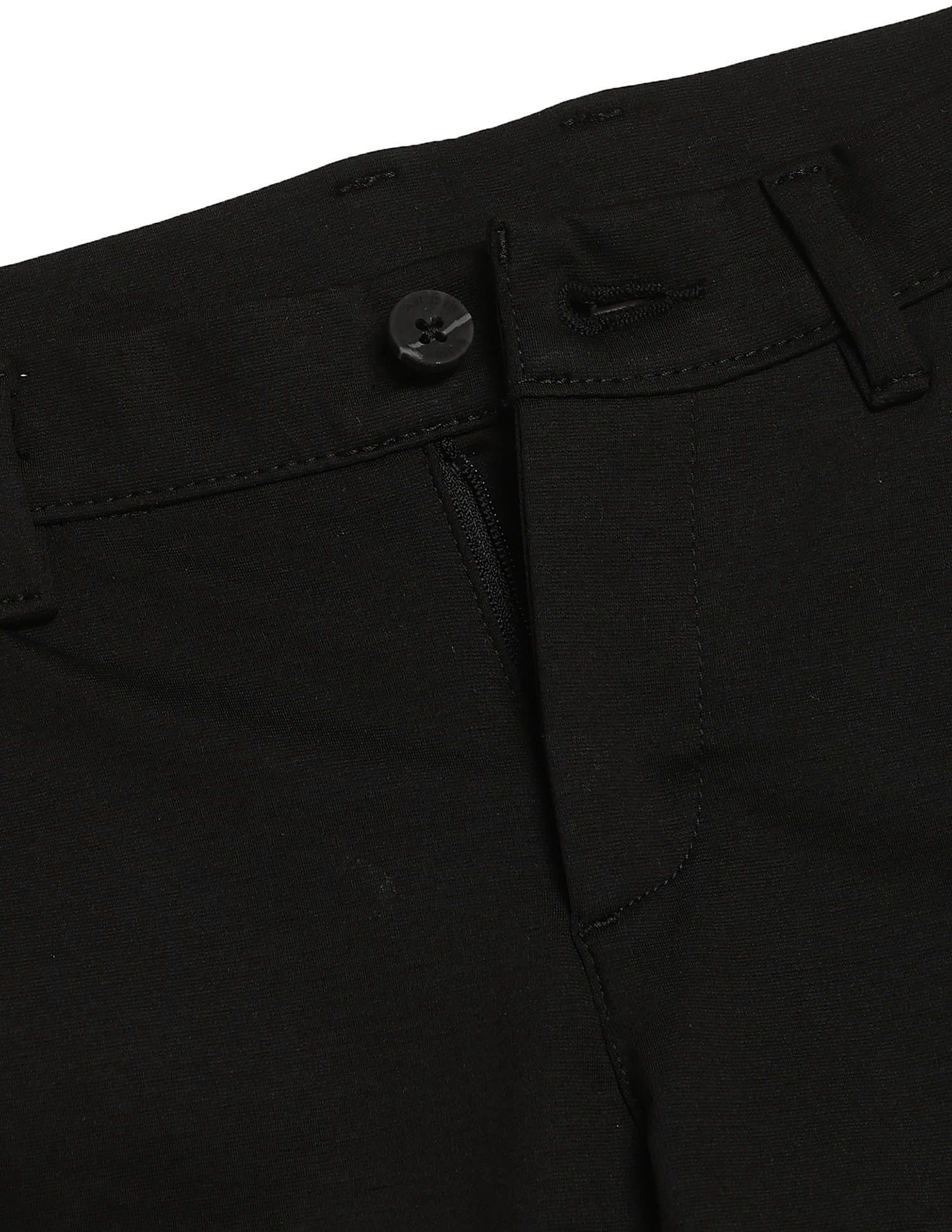 Boys Solid Slim Fit Trousers - Image 10