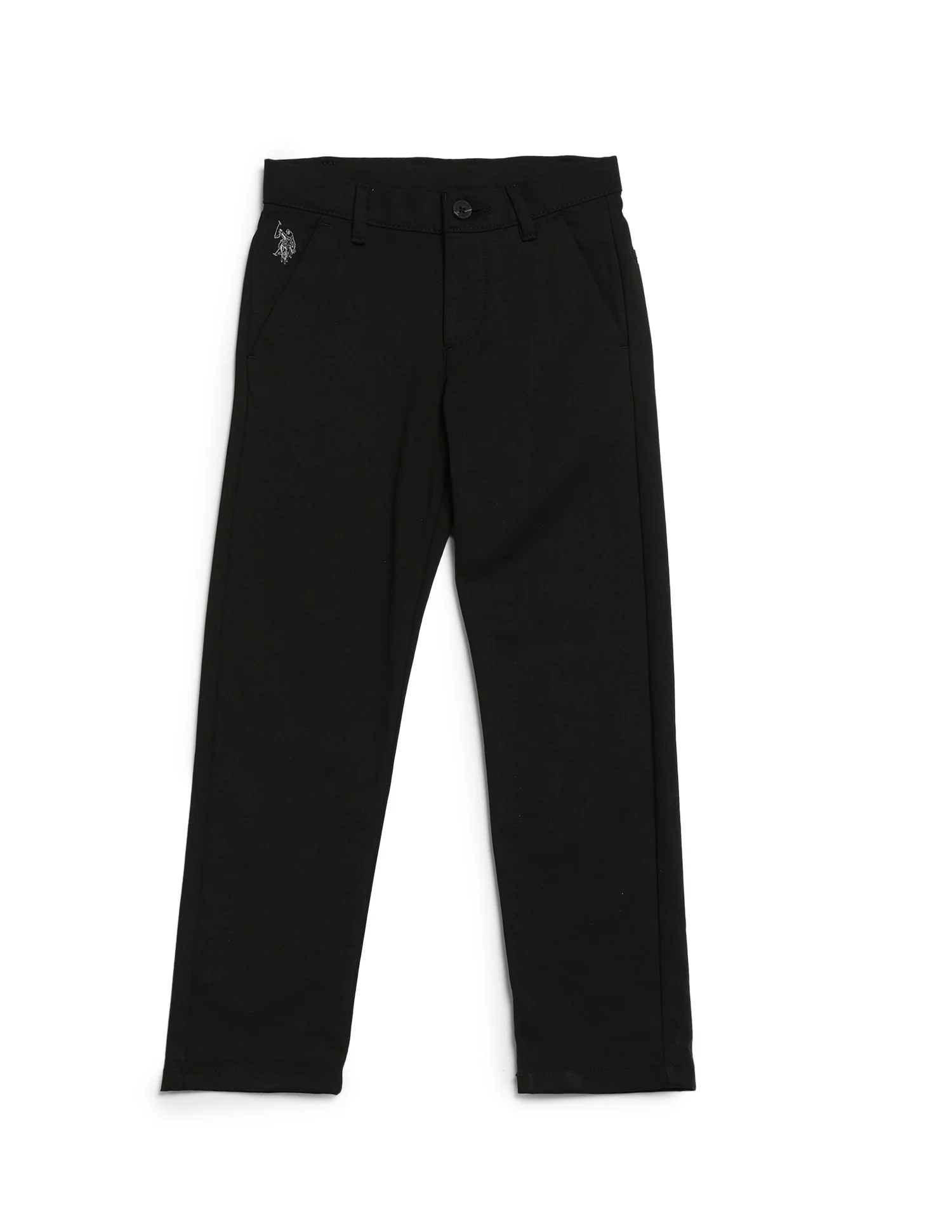 Boys Solid Slim Fit Trousers - Image 8