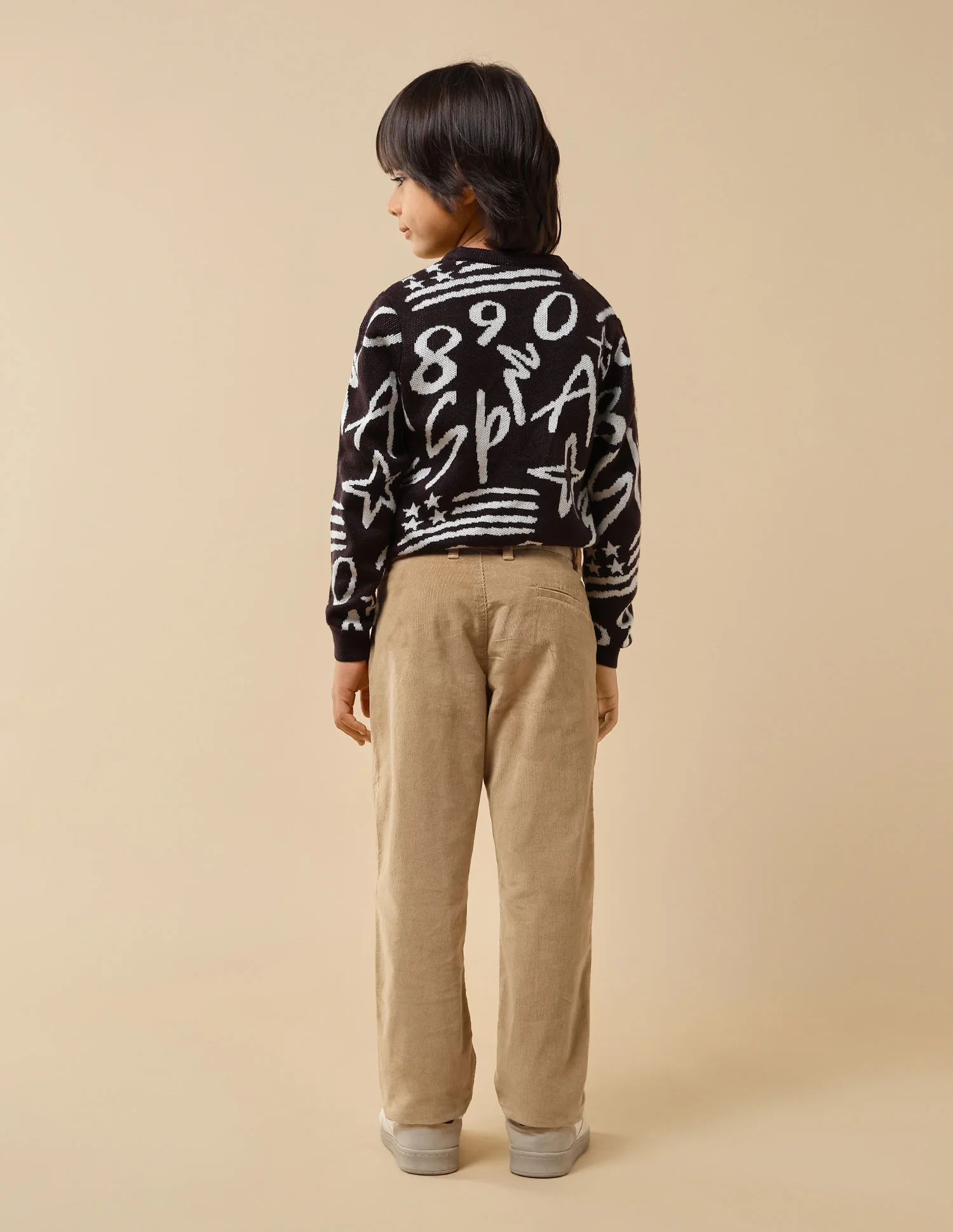 Boys Solid Slim Fit Trousers - Image 5