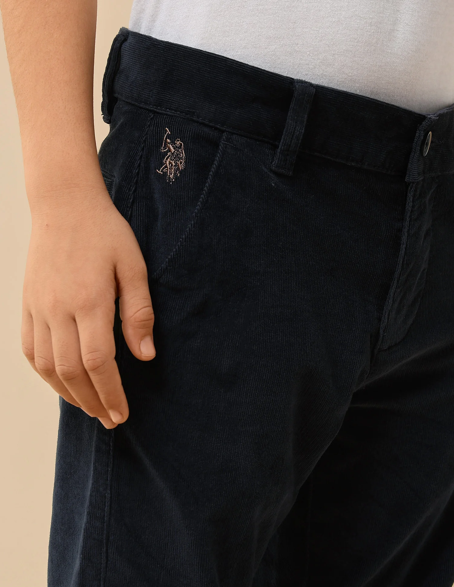 Boys Solid Slim Fit Trousers - Image 7