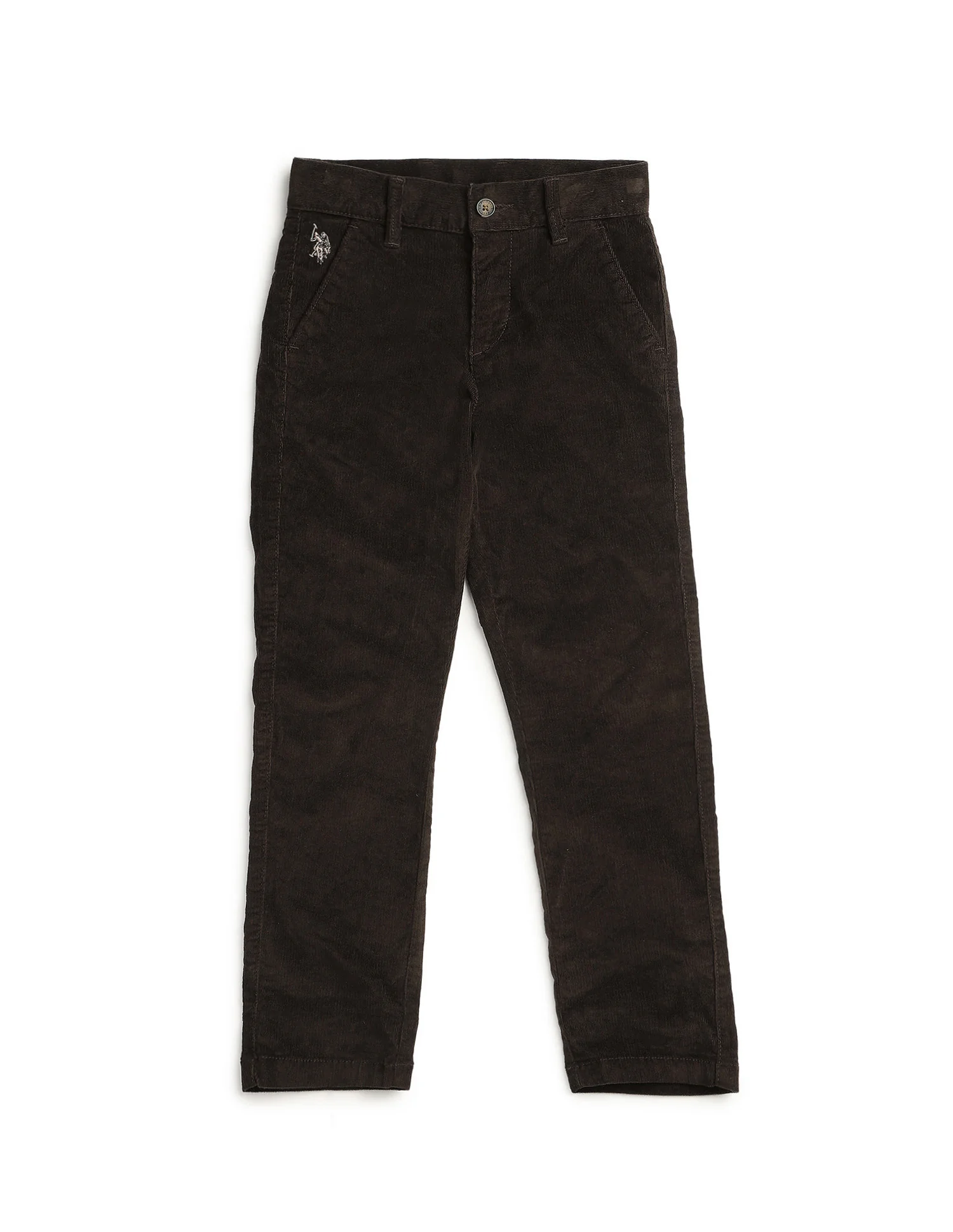 Boys Solid Slim Fit Trousers - Image 9
