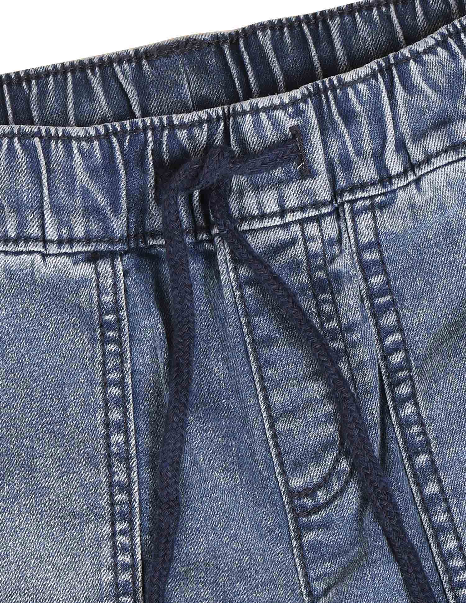 Boys Stone Washed Regular Fit Cargo Jeans - Image 2