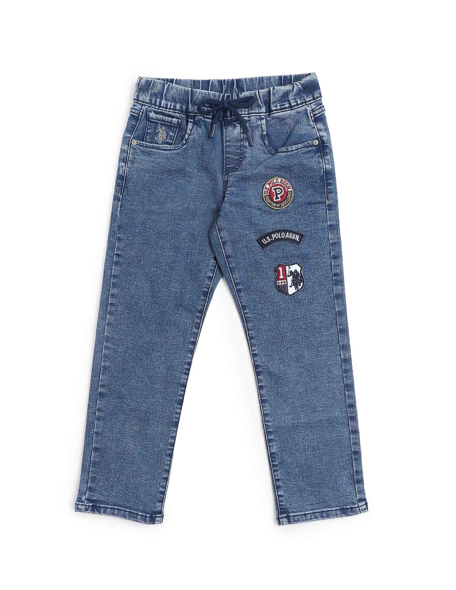 Boys Stone Washed Relaxed Fit Jeans - Image 10