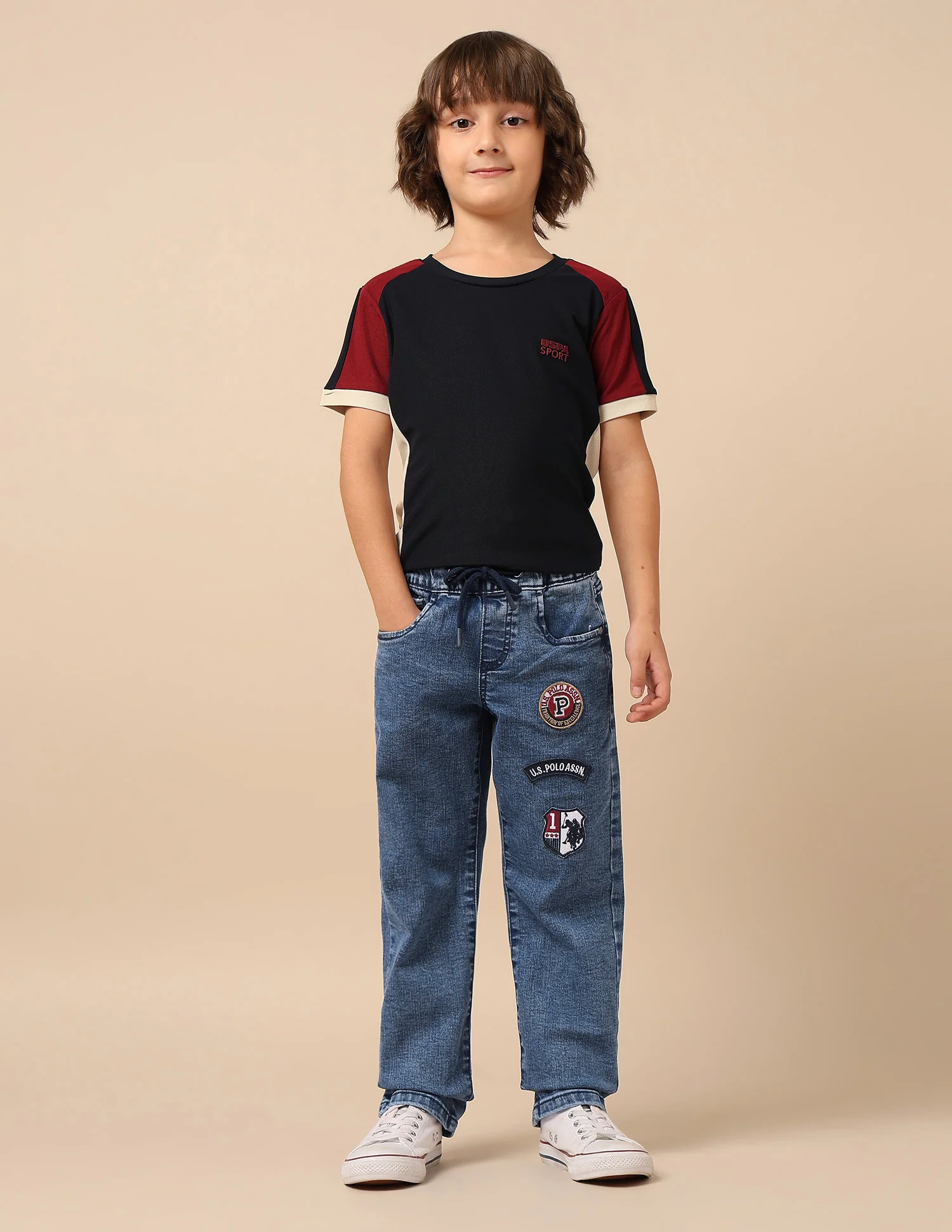 Boys Stone Washed Relaxed Fit Jeans - Image 3