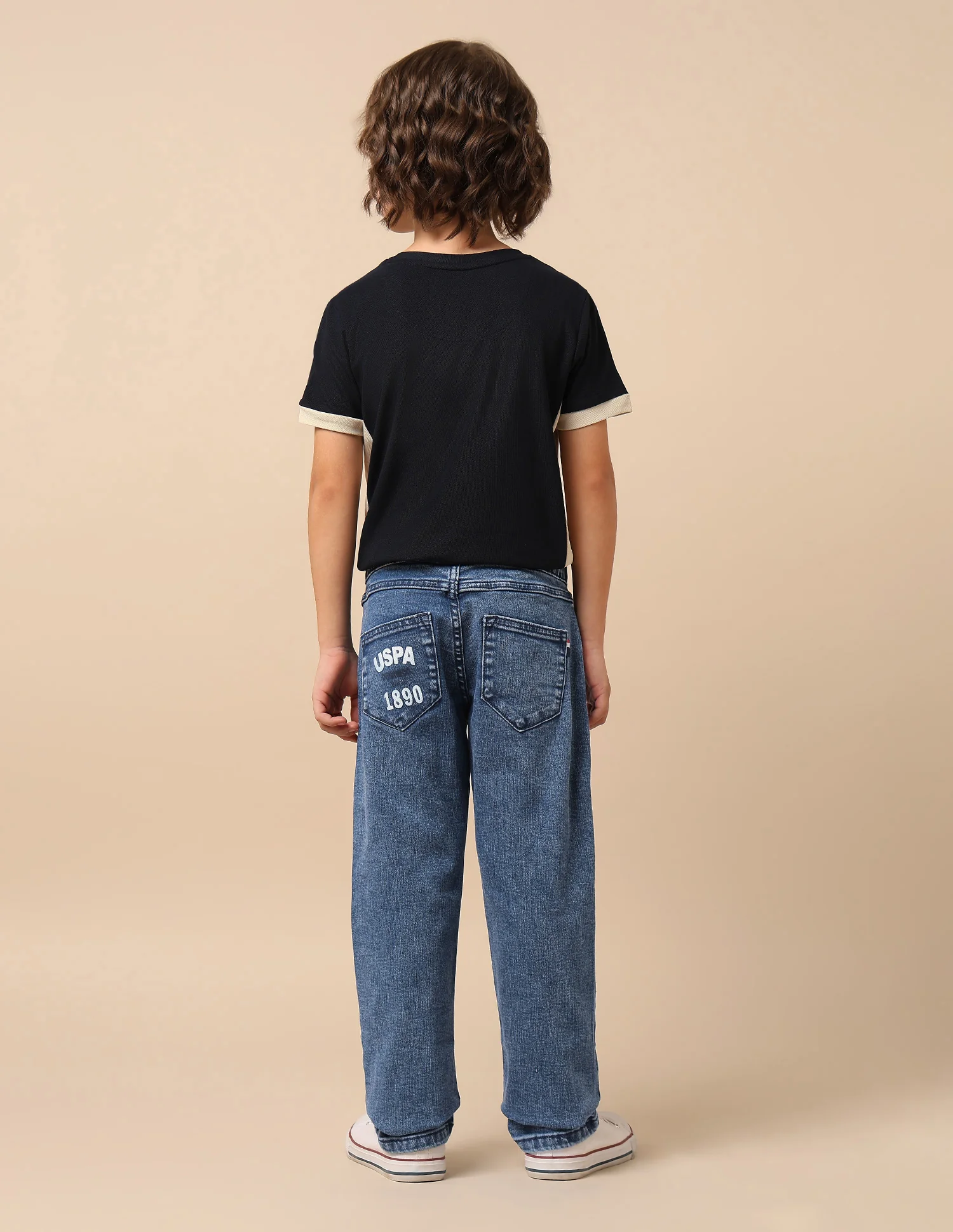 Boys Stone Washed Relaxed Fit Jeans - Image 5