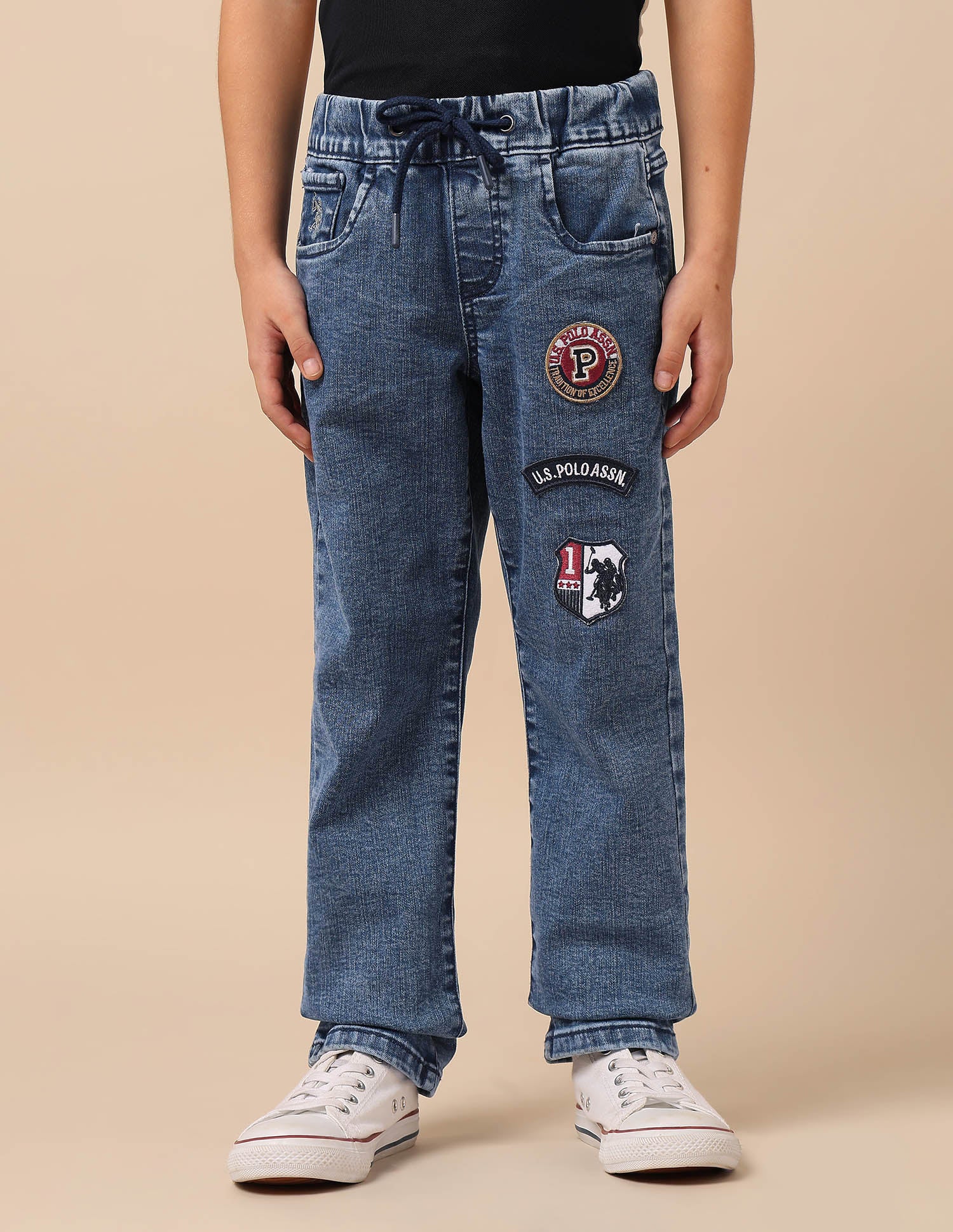 Boys Stone Washed Relaxed Fit Jeans - Image 6
