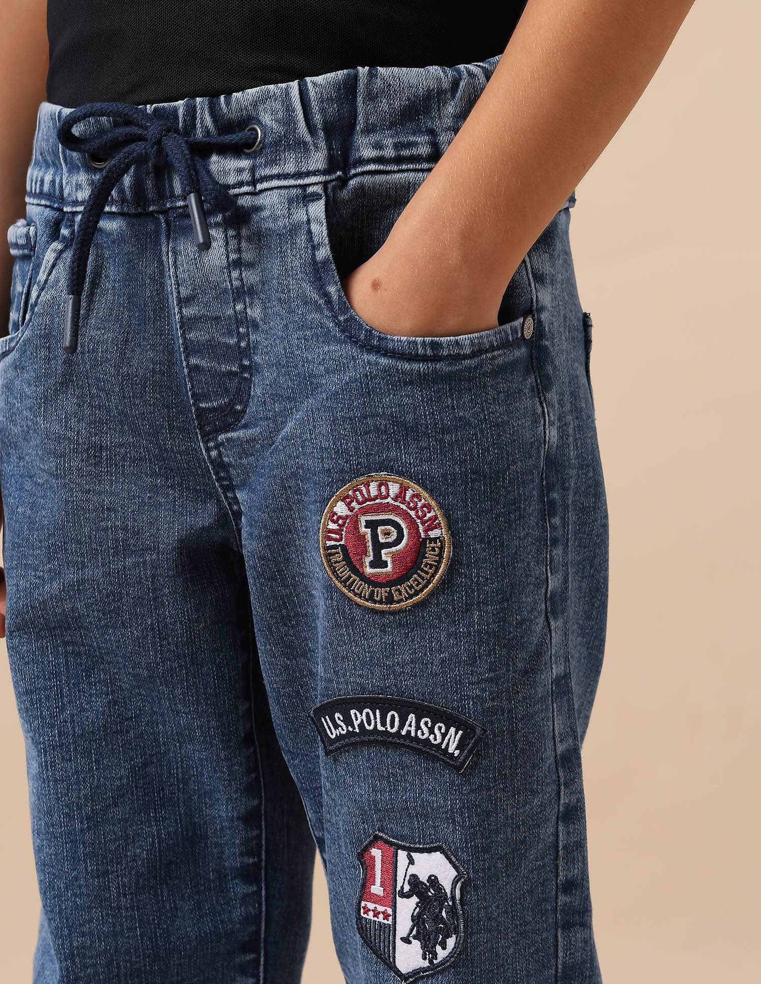 Boys Stone Washed Relaxed Fit Jeans - Image 7