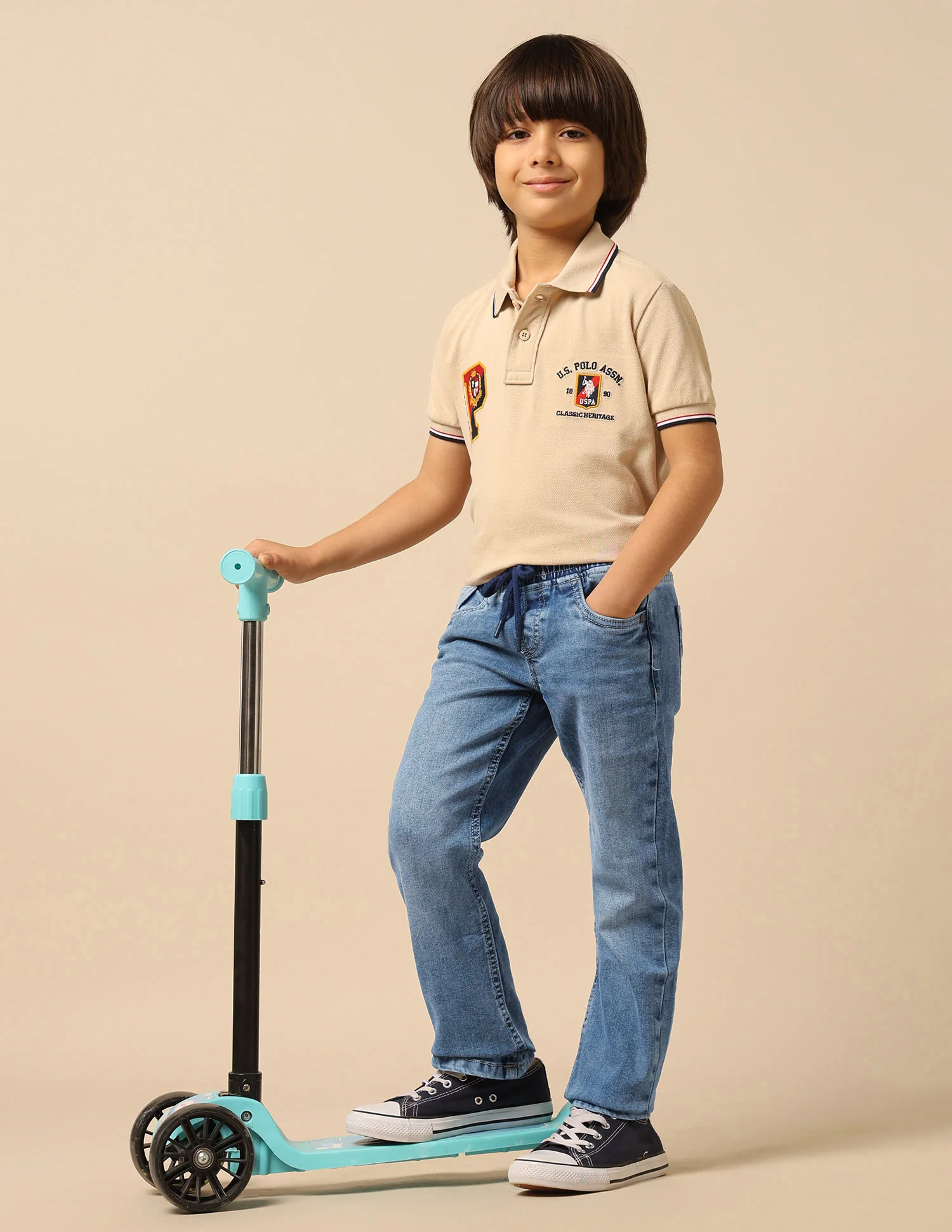 Boys Stone Washed Relaxed Fit Jeans