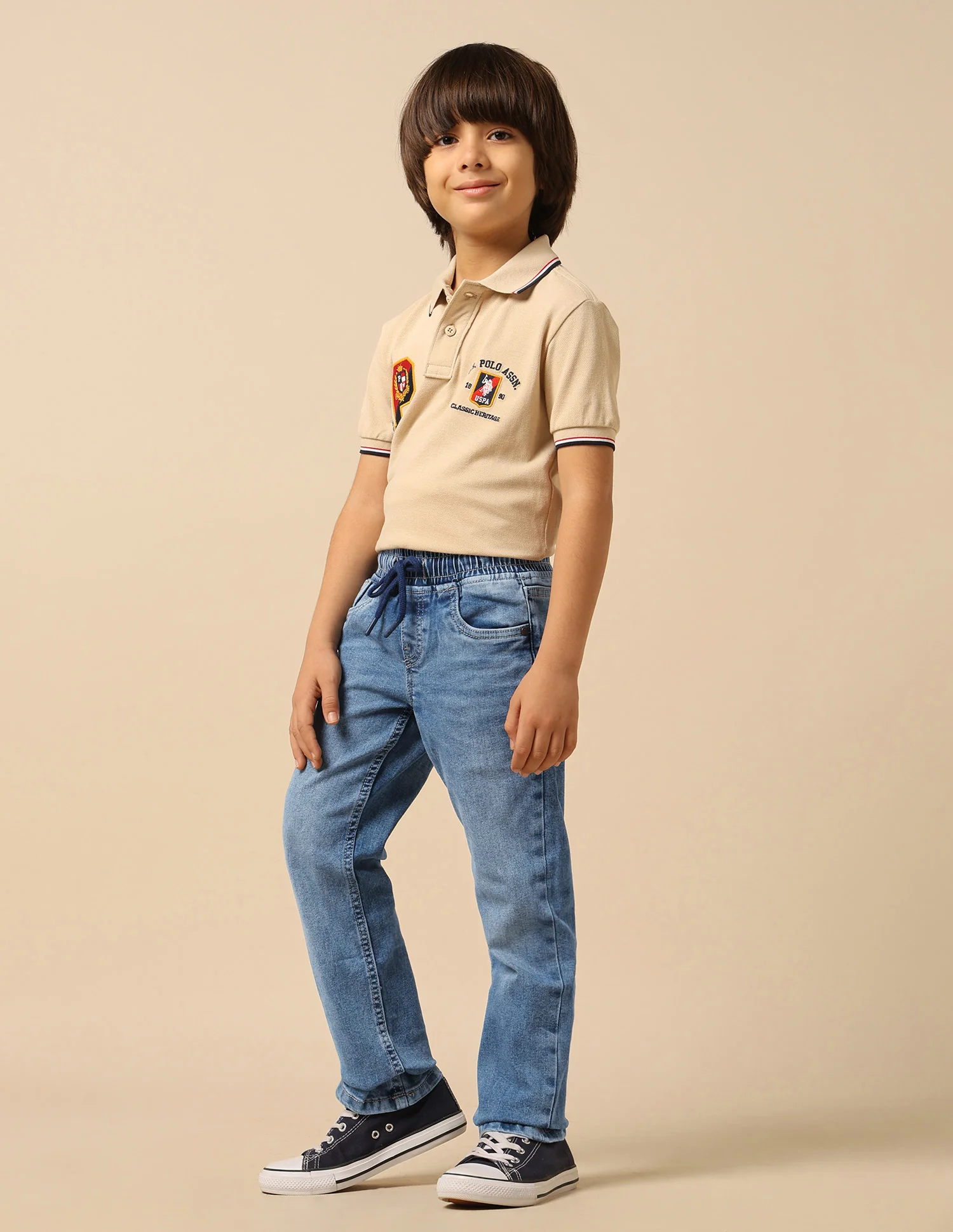 Boys Stone Washed Relaxed Fit Jeans - Image 4
