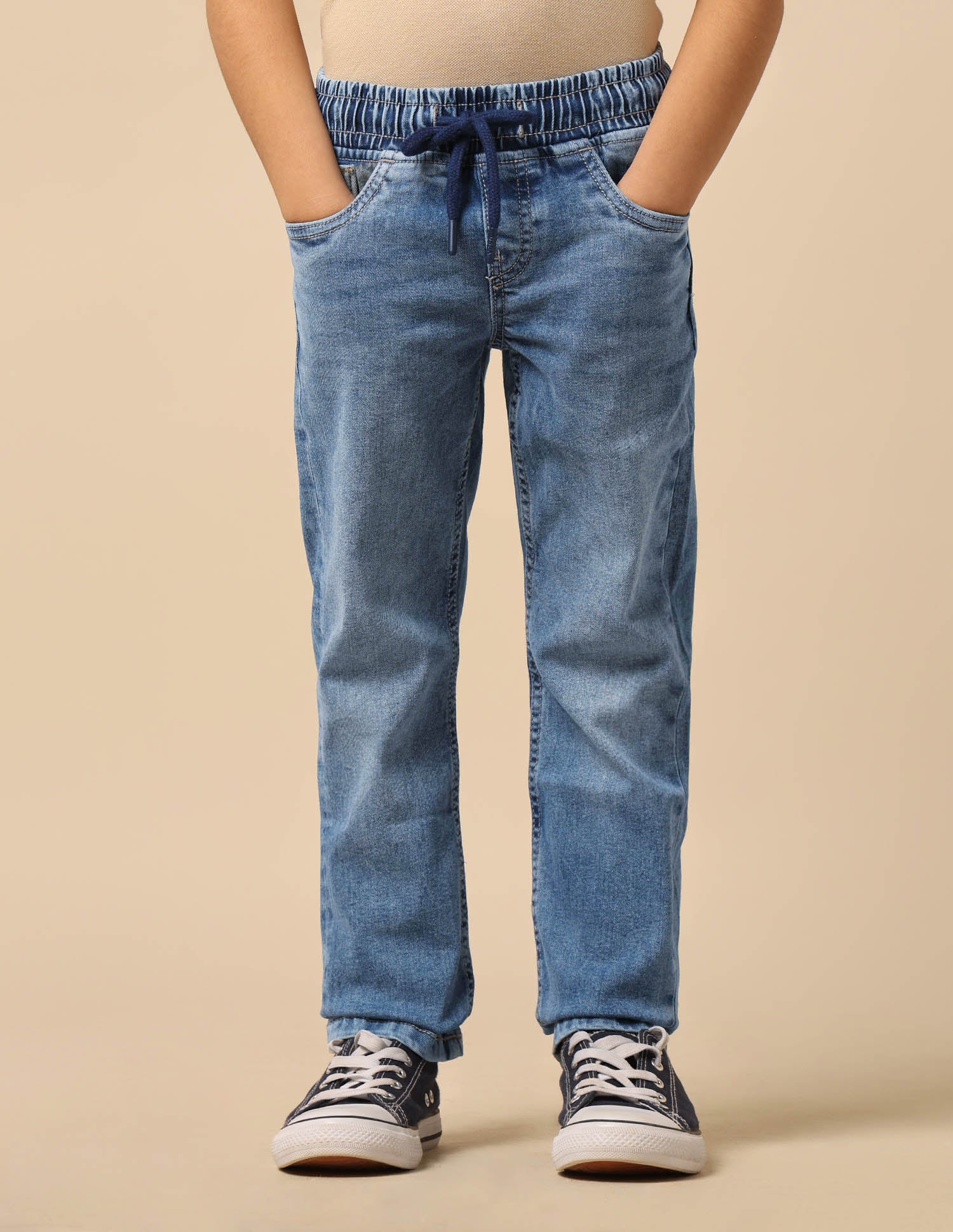 Boys Stone Washed Relaxed Fit Jeans - Image 6