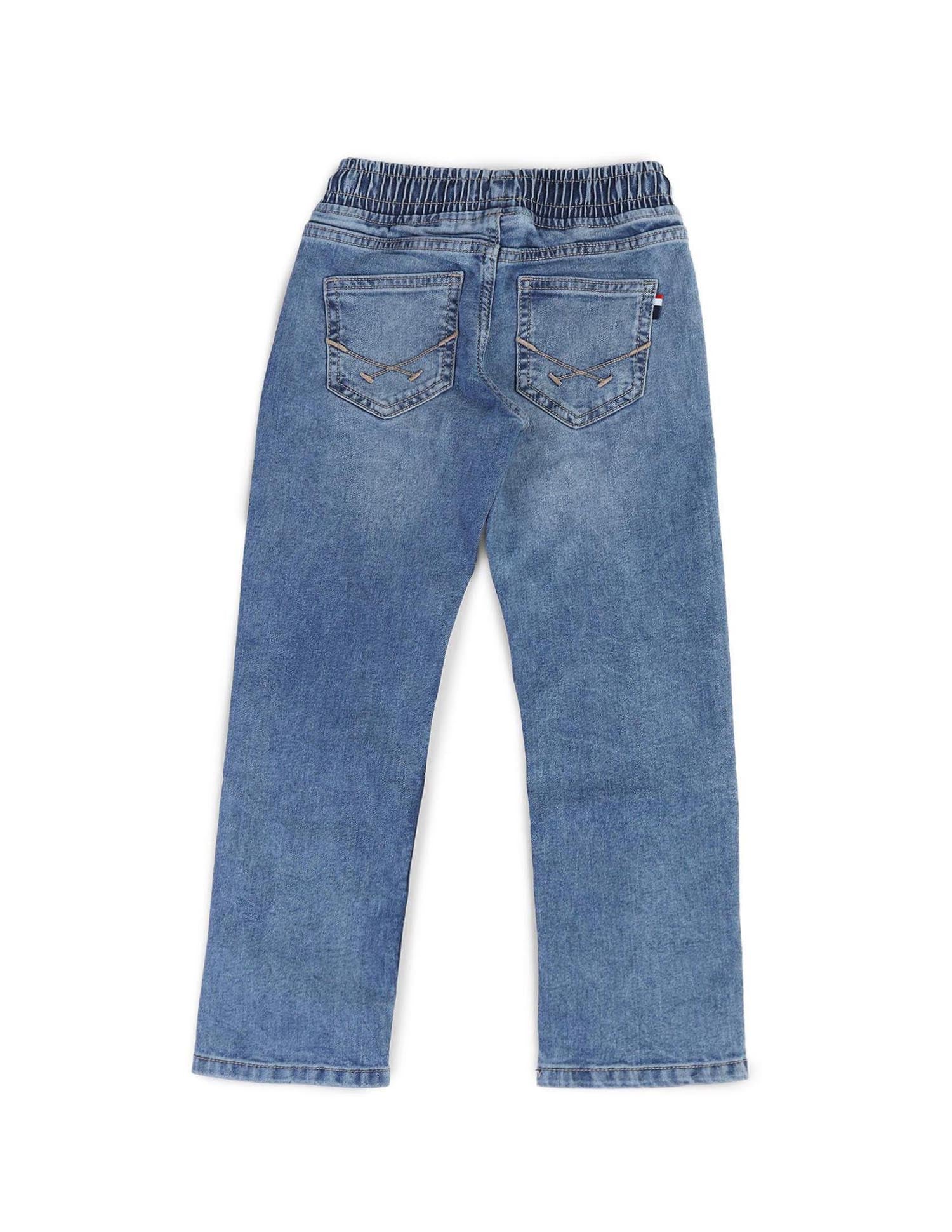 Boys Stone Washed Relaxed Fit Jeans - Image 9