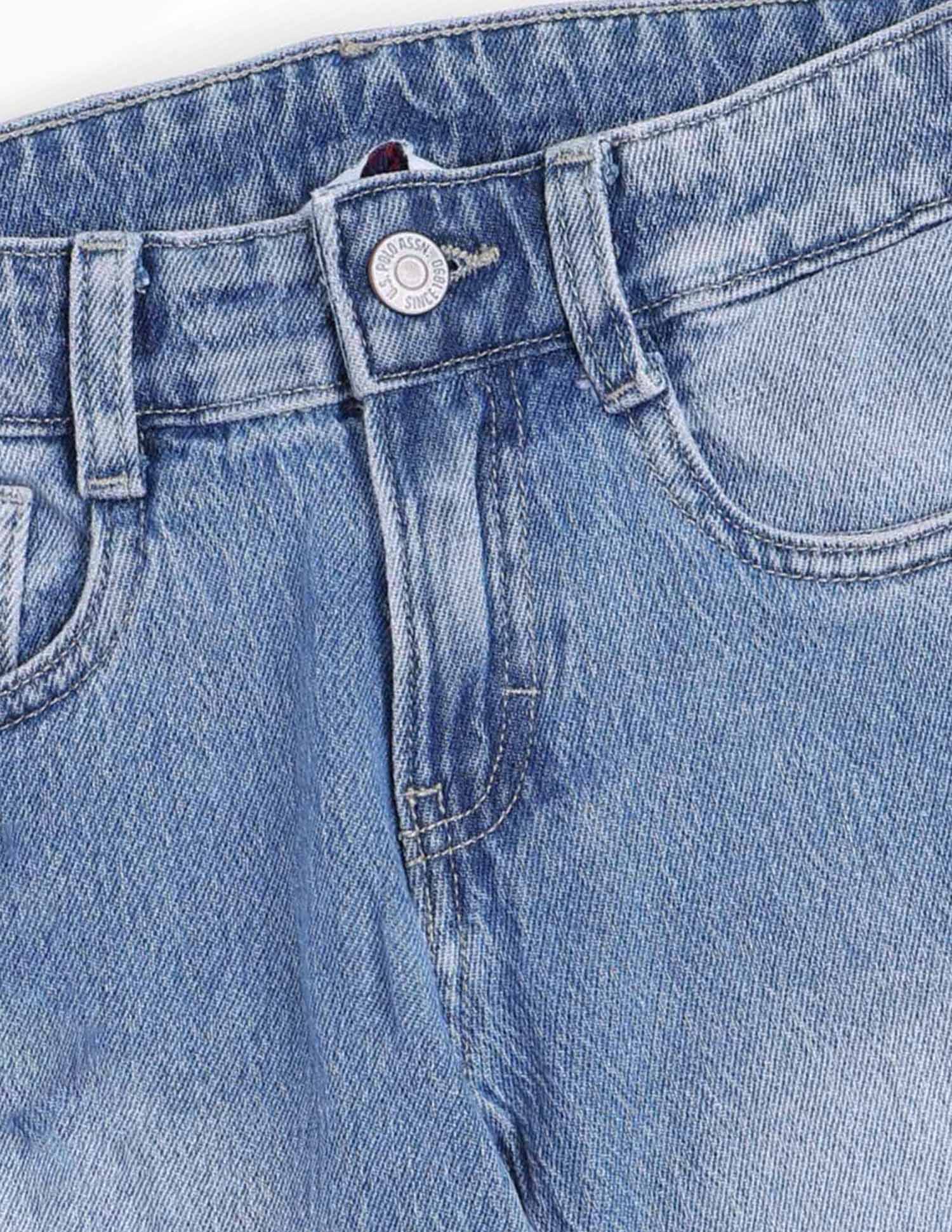 Boys Stone Washed Relaxed Fit Jeans - Image 2