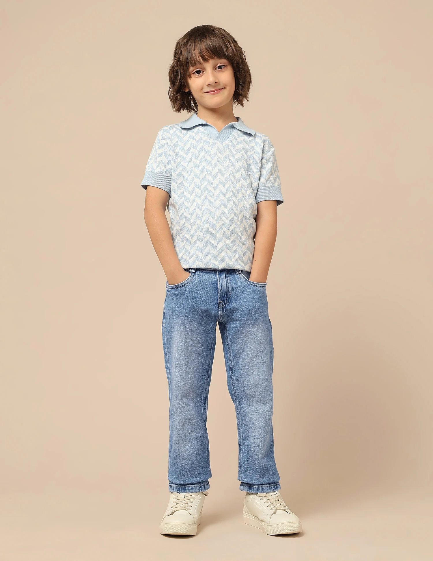 Boys Stone Washed Relaxed Fit Jeans - Image 3