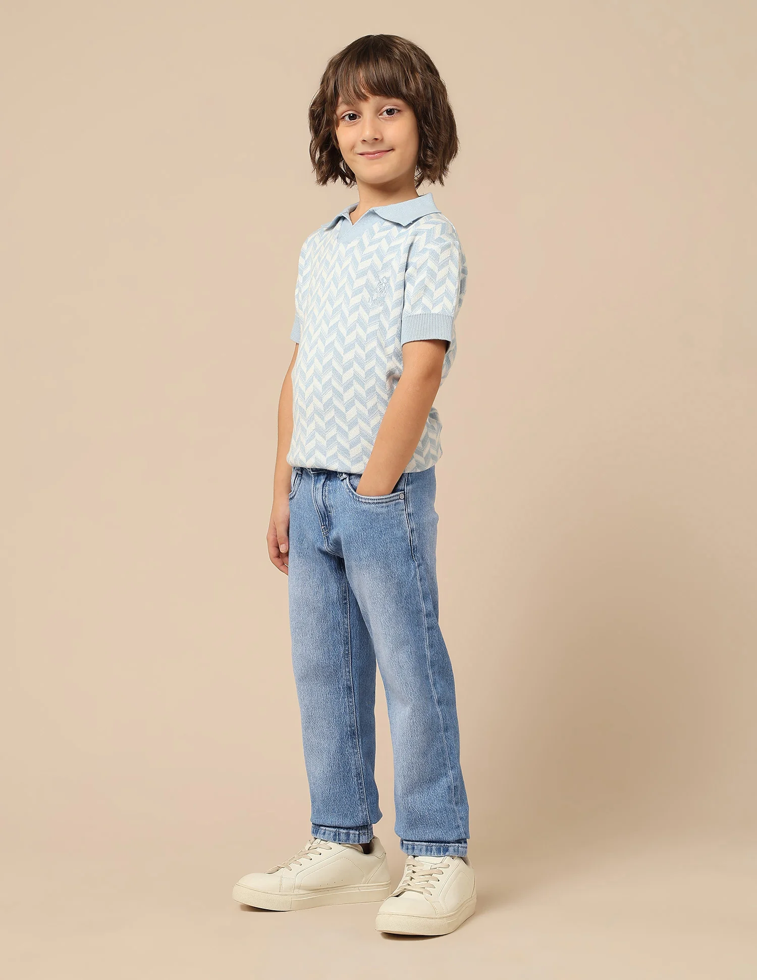 Boys Stone Washed Relaxed Fit Jeans - Image 4
