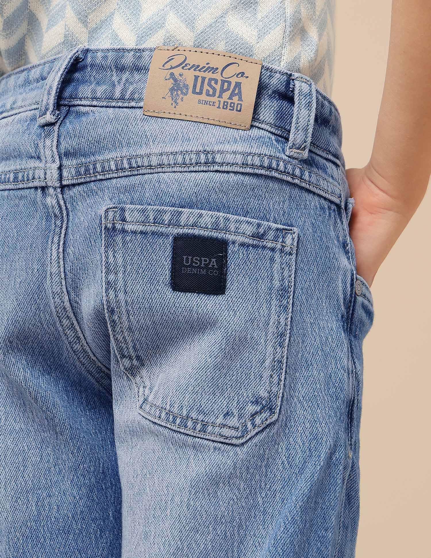 Boys Stone Washed Relaxed Fit Jeans - Image 8
