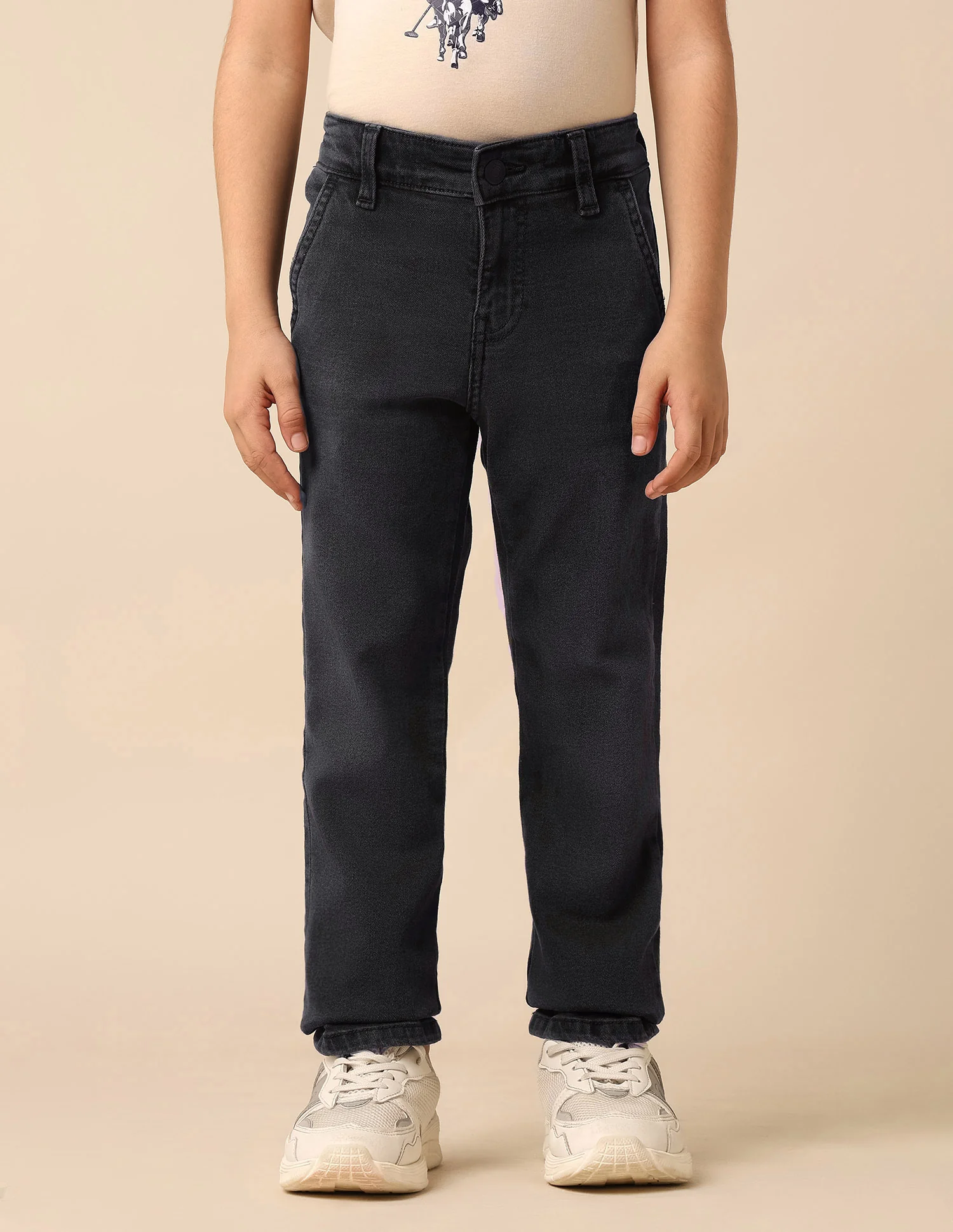 Boys Stone Washed Relaxed Fit Jeans - Image 4