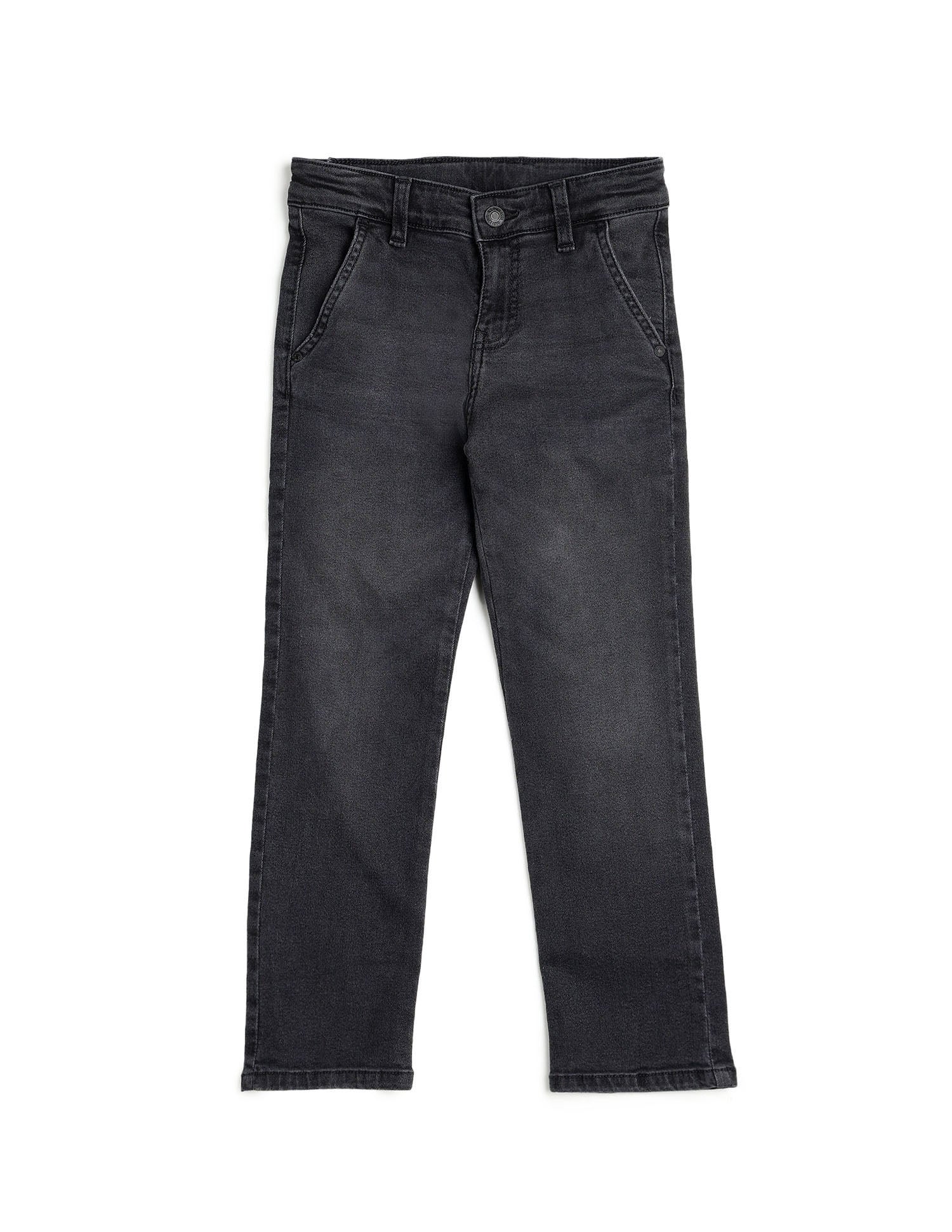 Boys Stone Washed Relaxed Fit Jeans - Image 8