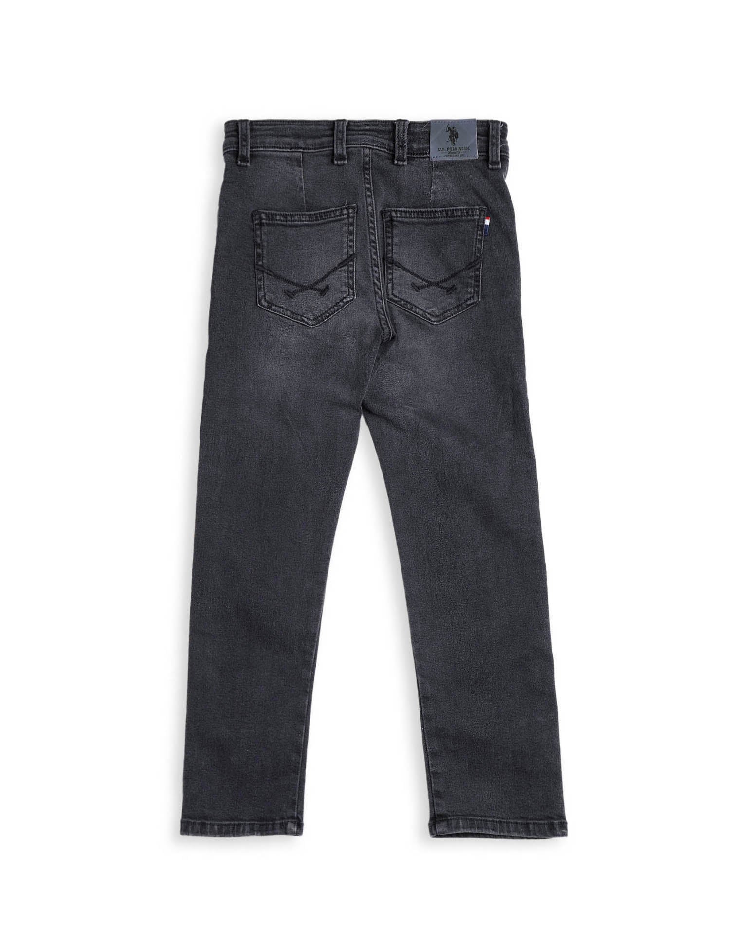 Boys Stone Washed Relaxed Fit Jeans - Image 9