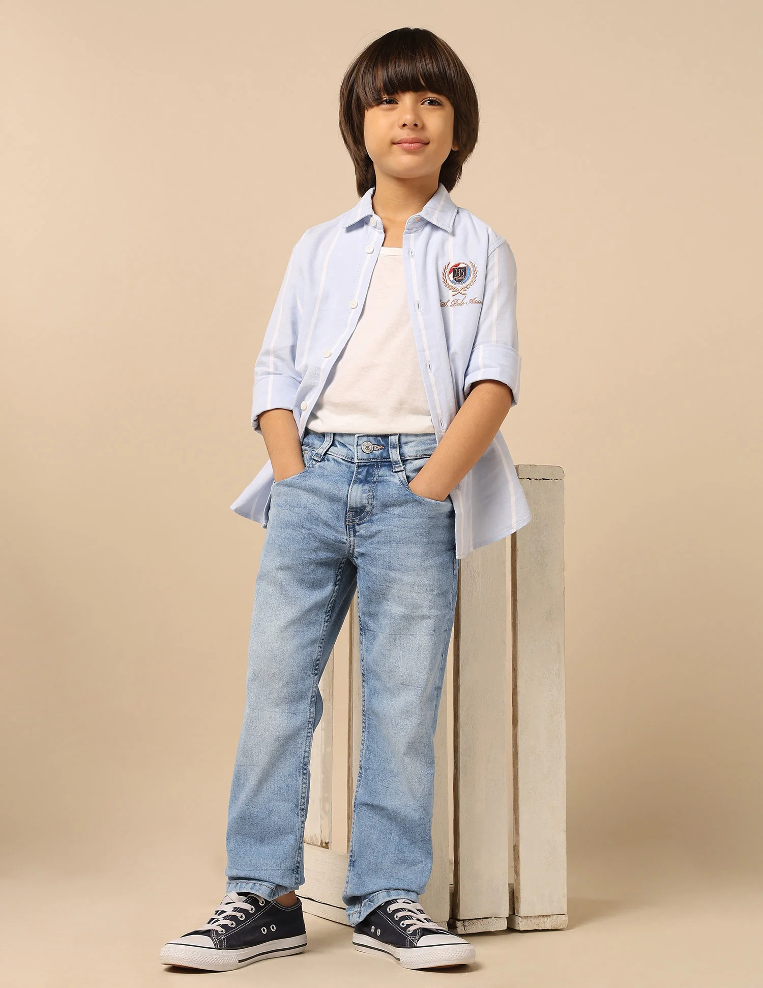 Boys Stone Washed Relaxed Fit Jeans