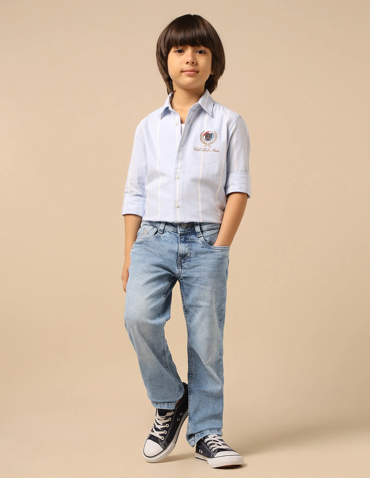 Boys Stone Washed Relaxed Fit Jeans - Image 3