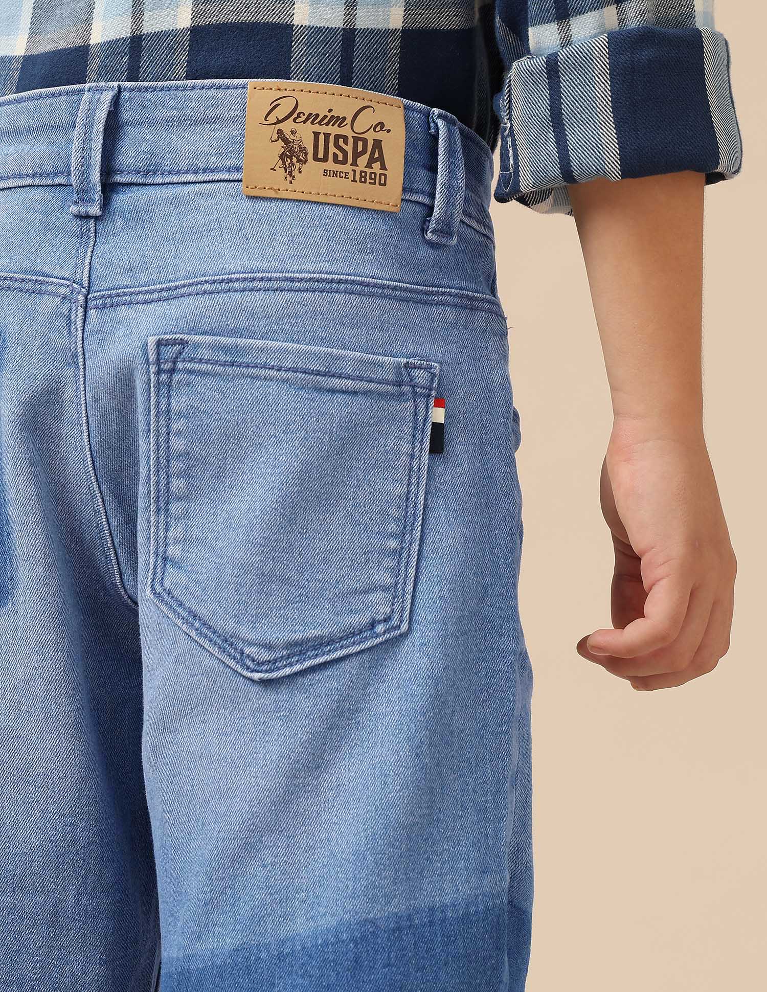 Boys Stone Washed Relaxed Fit Jeans - Image 8