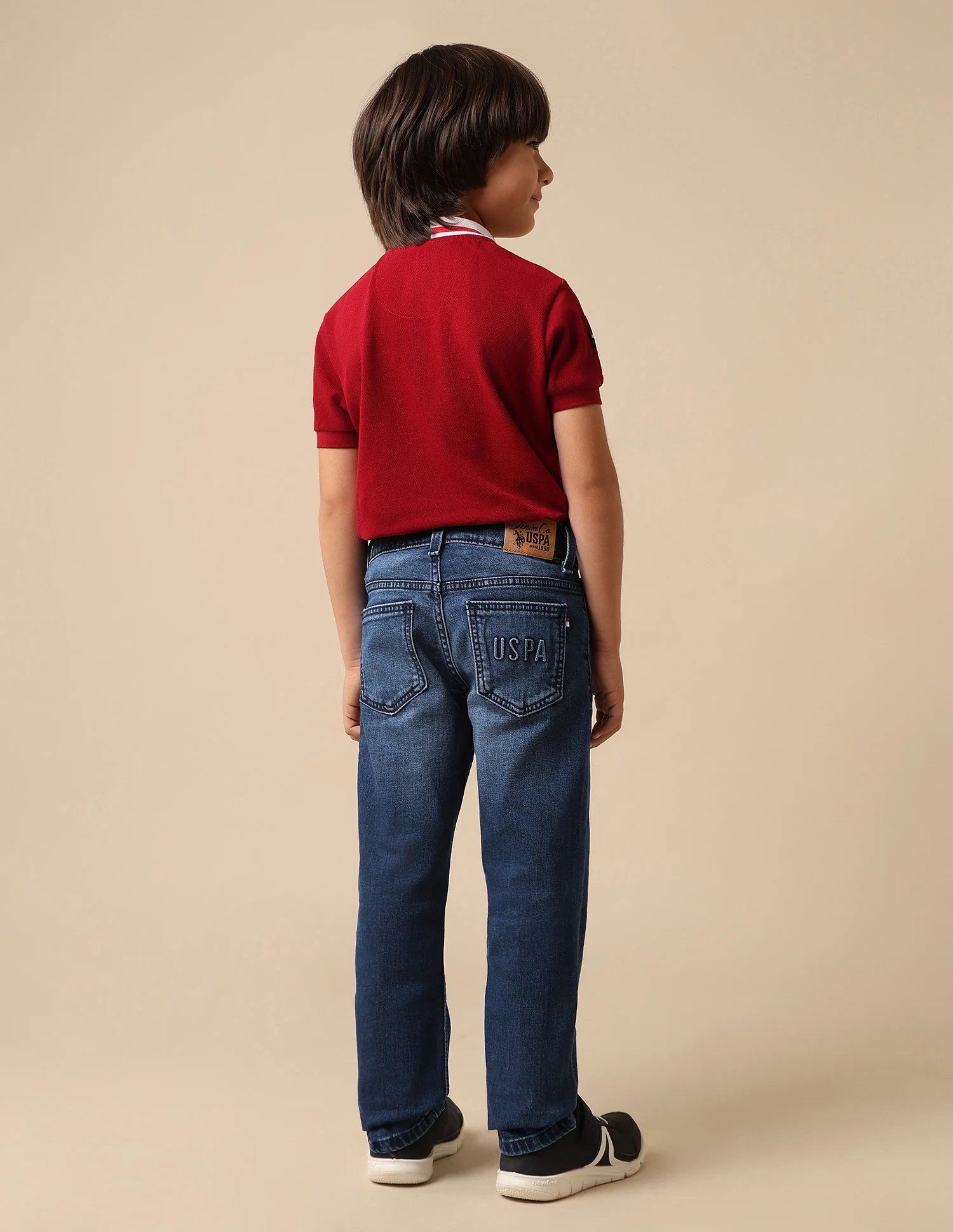 Boys Stone Washed Relaxed Fit Jeans - Image 4