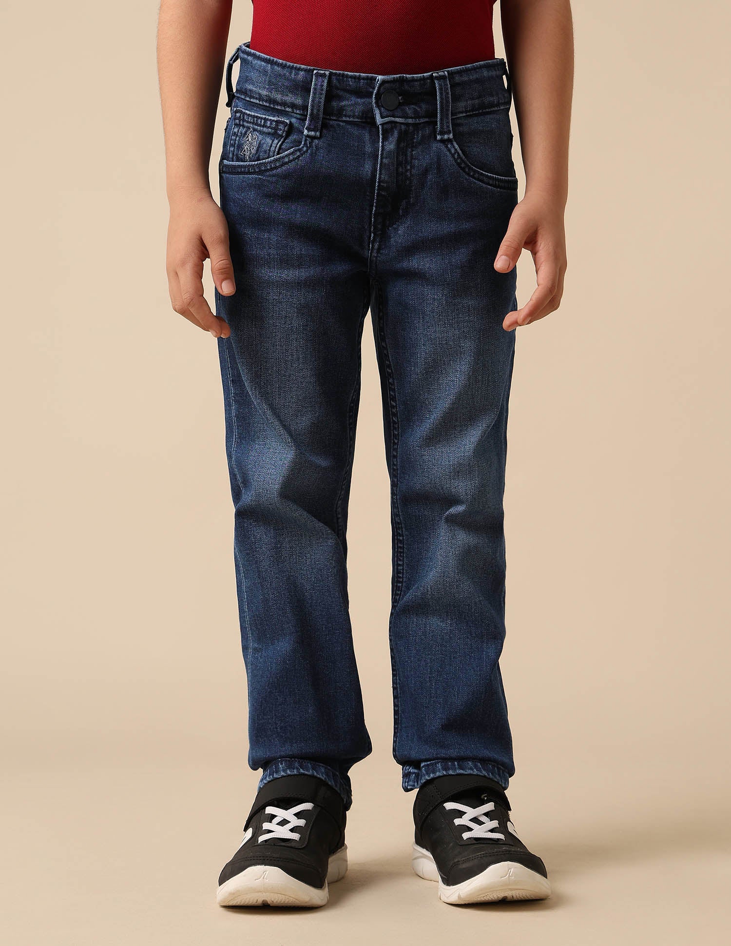 Boys Stone Washed Relaxed Fit Jeans - Image 5